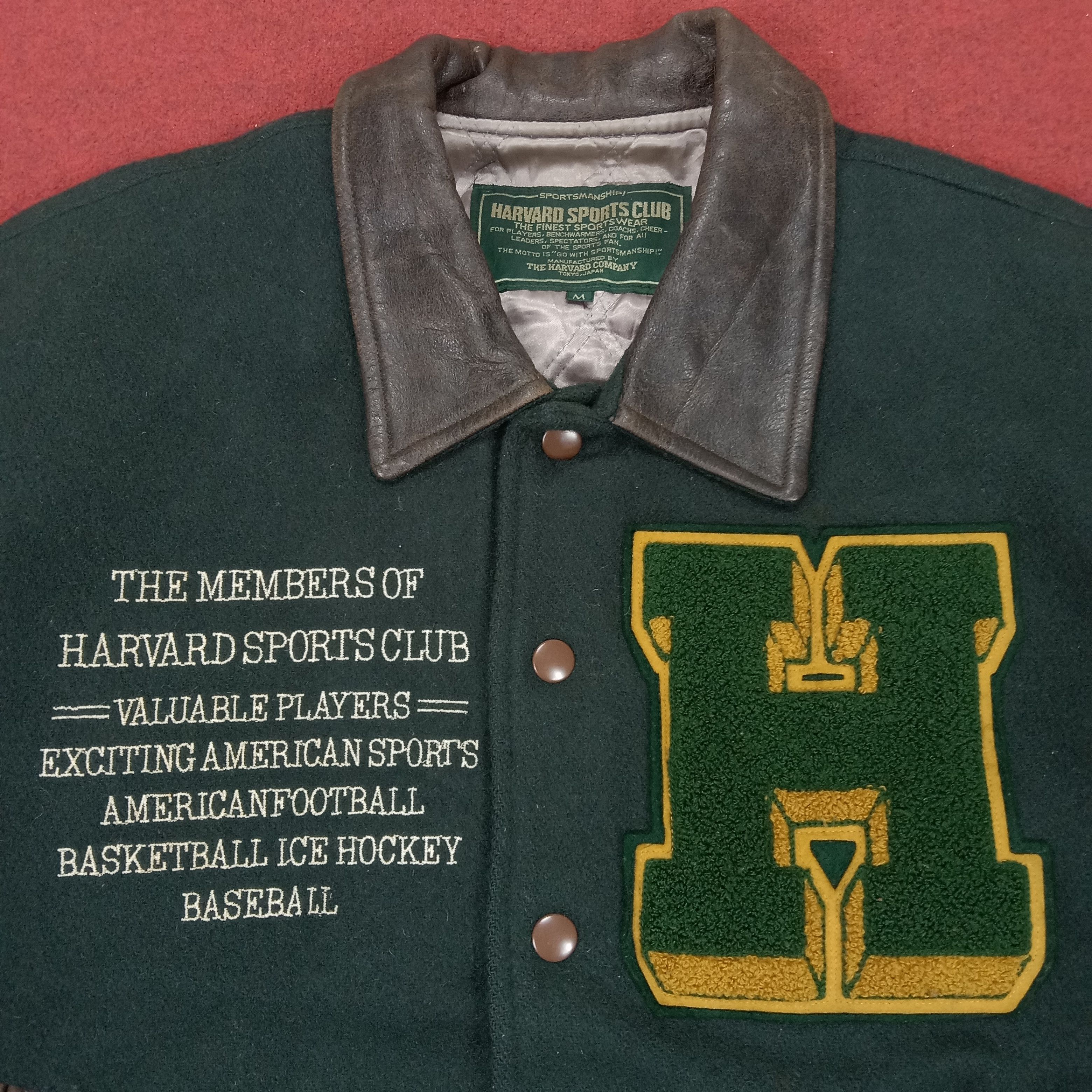 Harvard Sports Club Member Varsity Jacket Streetwear Style