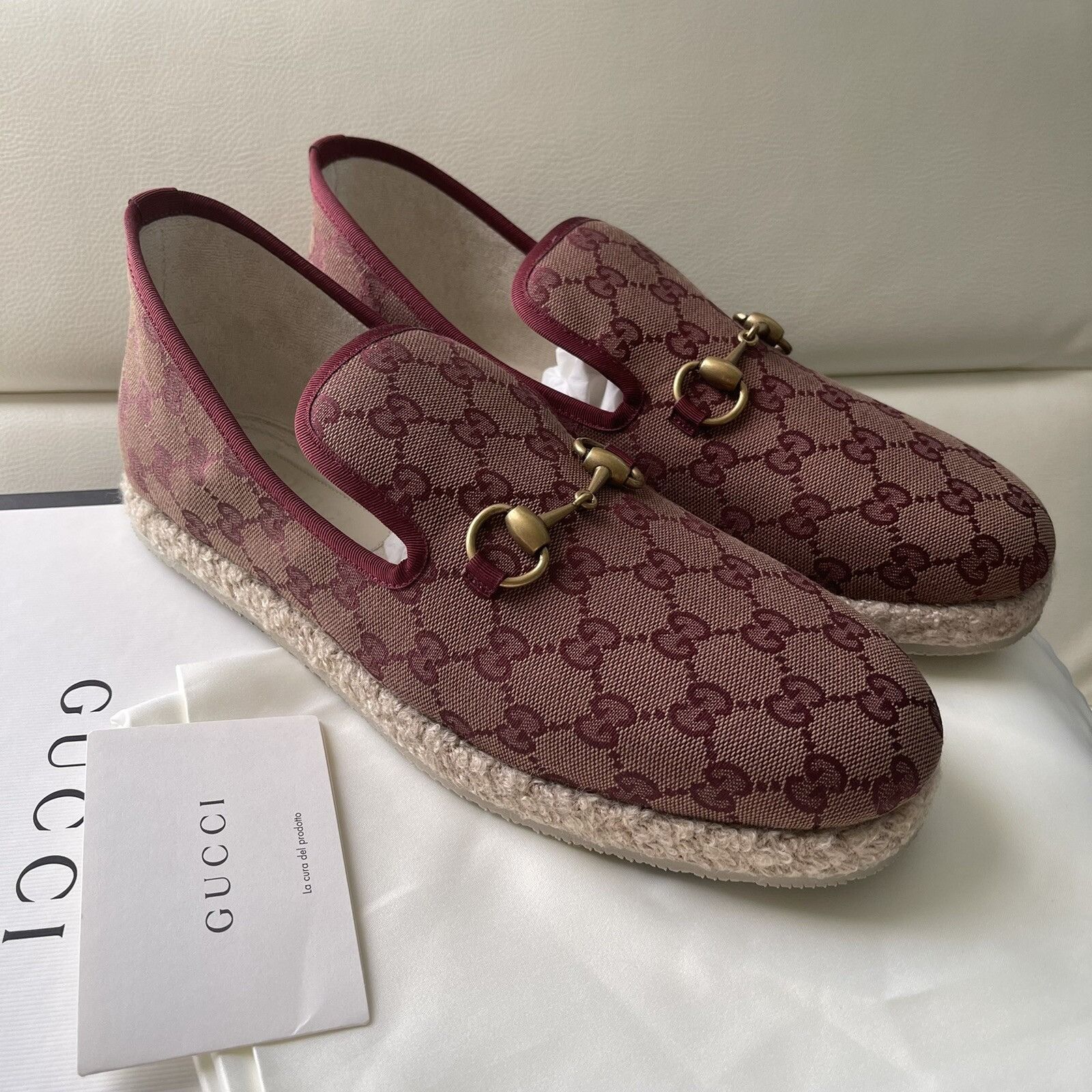 Gucci NIB $790 Gucci Men GG Monogram Sneakers Loafer Shoes Brown 9 Size US 9 / EU 42 - 1 Thumbnail