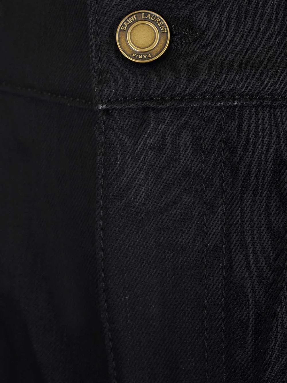 Saint Laurent Paris o1bcso1str0924 Cropped Skinny Fit Jeans in Black Size US 26 / EU 42 - 4 Thumbnail