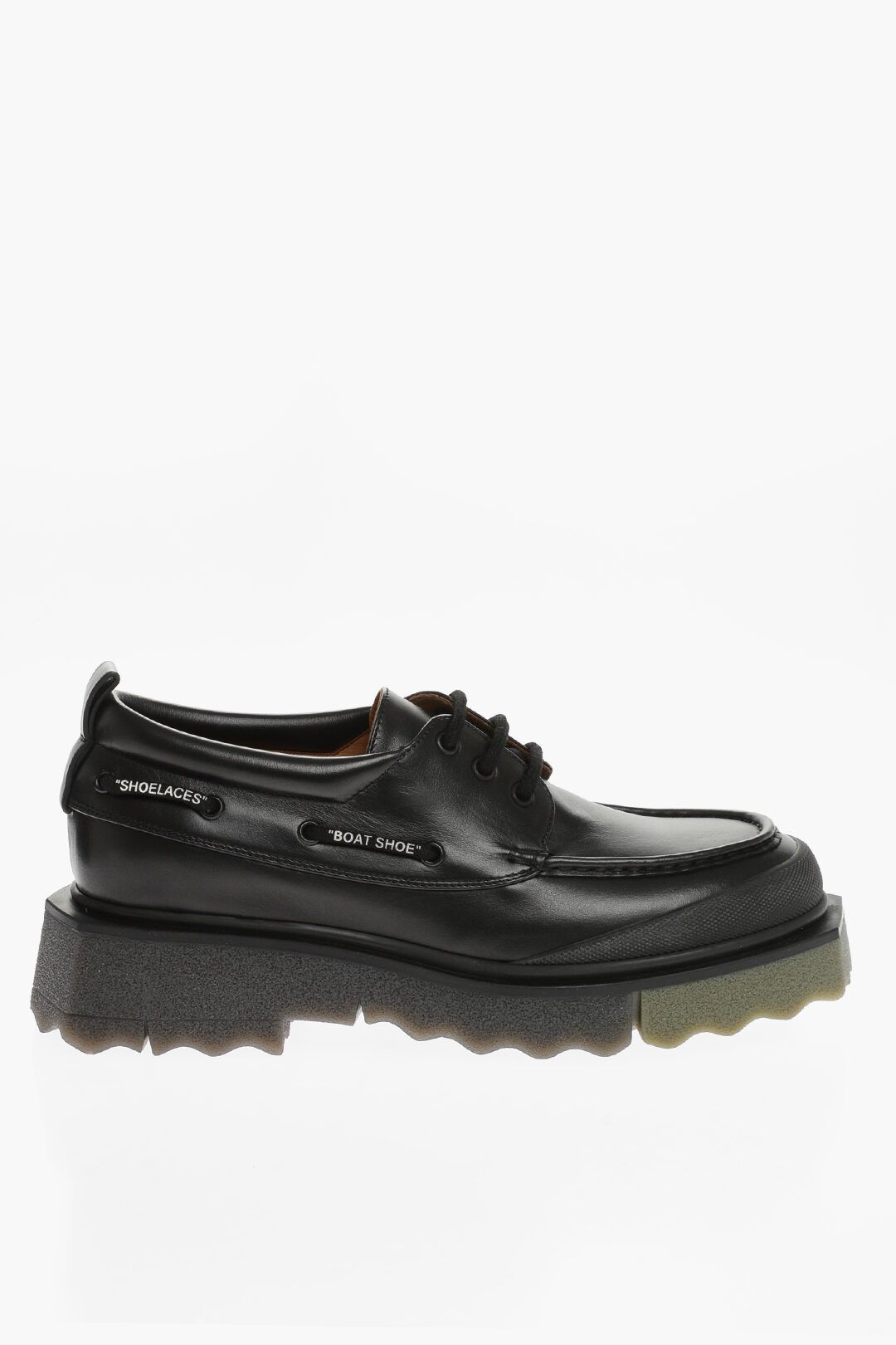 image of Off White Og1Mm0424 Leather Derby Shoes In Black, Men's (Size 7)