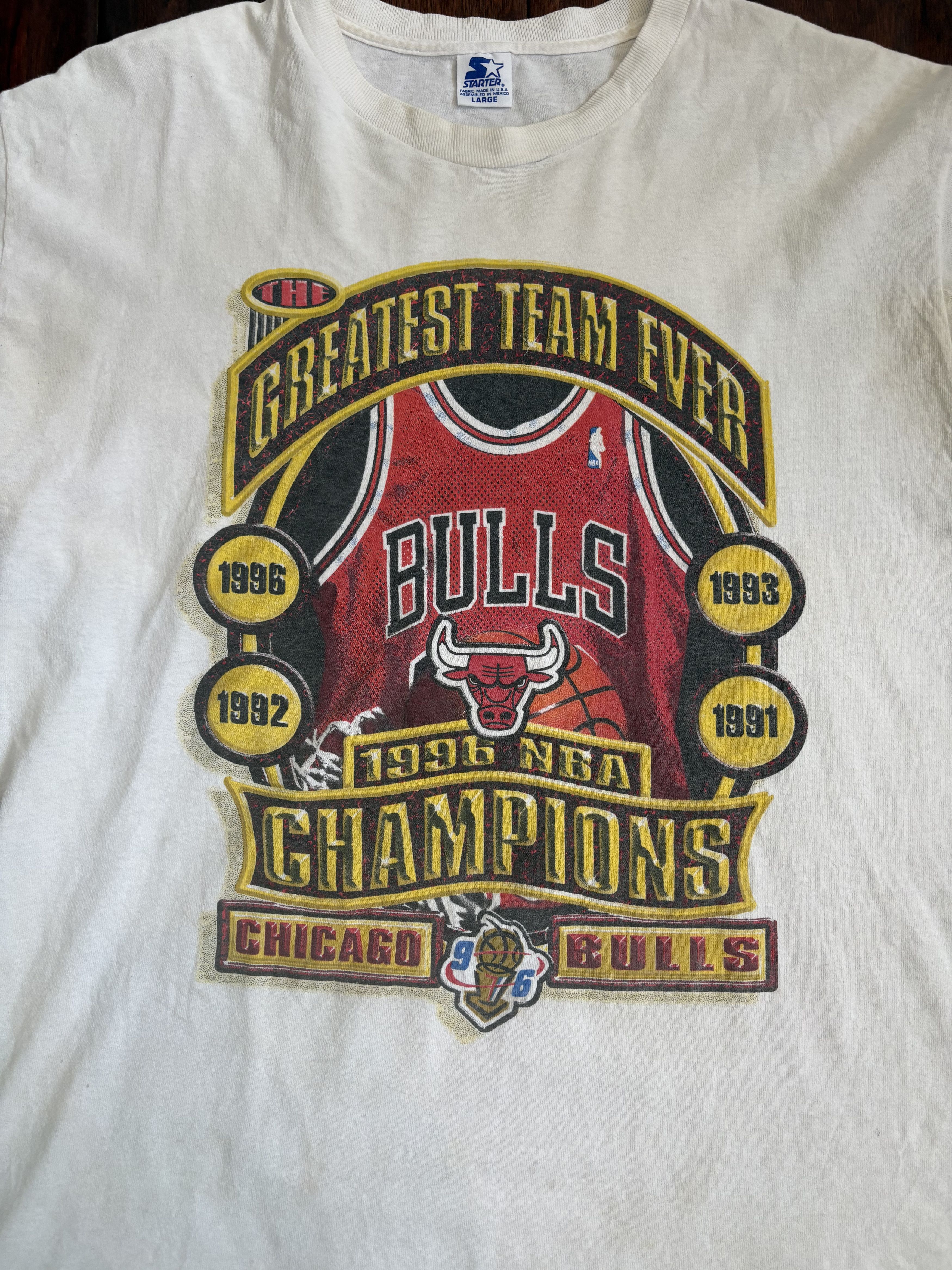 Champion Greatest Team Ever Bulls Vintage Champion Shirt Size US L / EU 52-54 / 3 - 2 Thumbnail