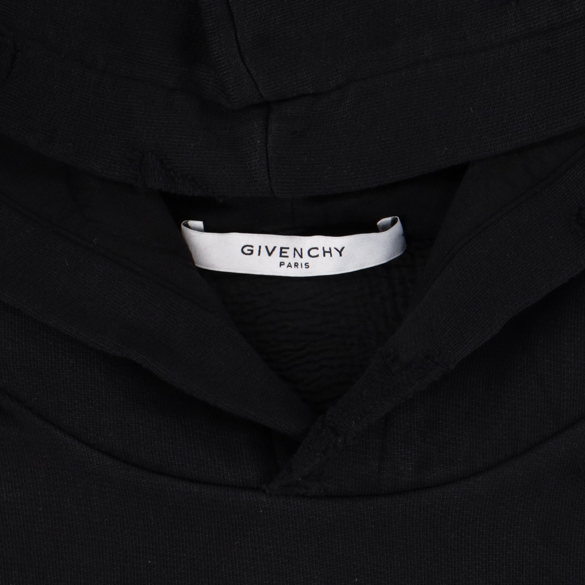 Givenchy Black Destroyed Logo Hoodie Size US M / EU 48-50 / 2 - 5 Thumbnail