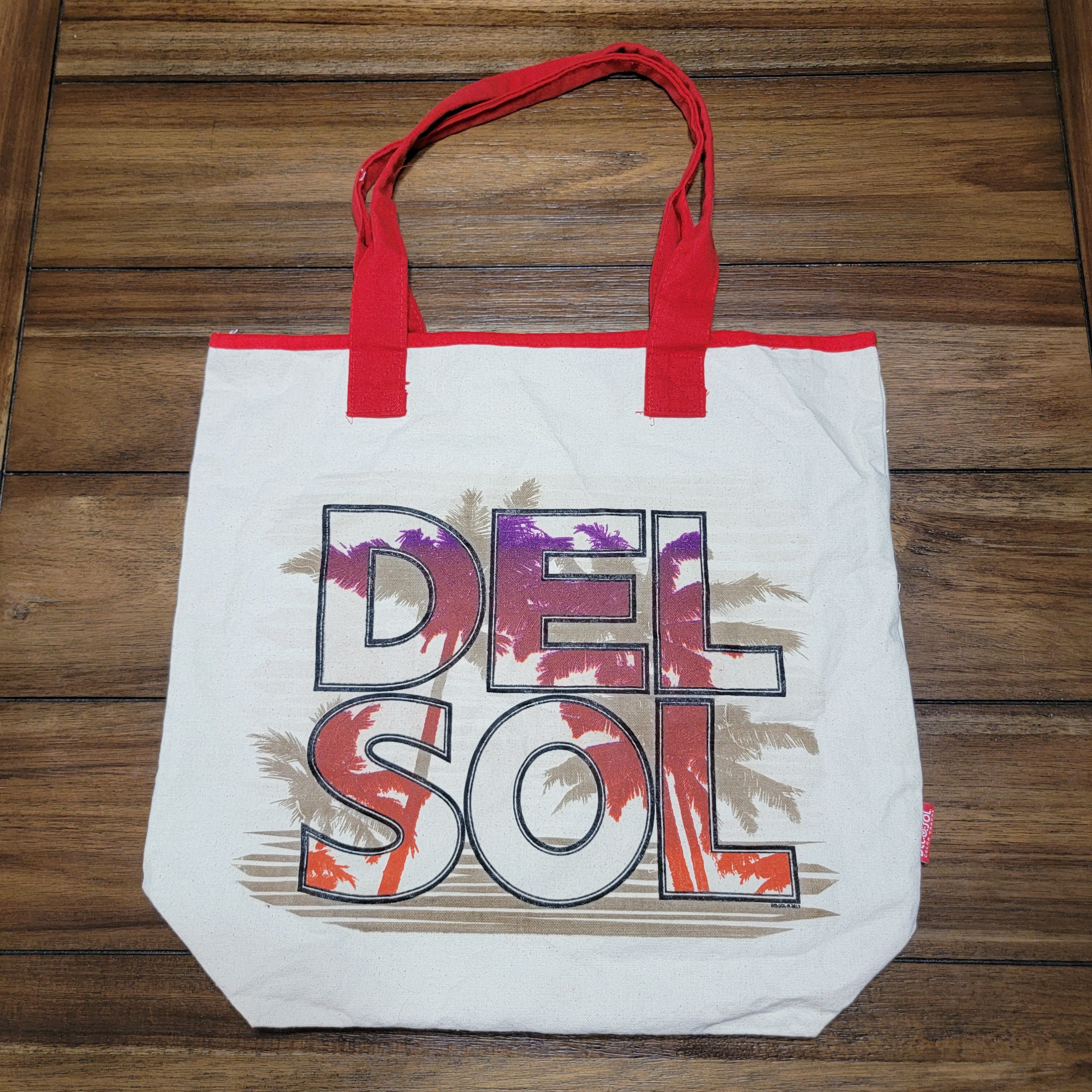 Other Del Sol Canvas Tote / Bag Large Logo Red Handles Size ONE SIZE - 1 Thumbnail