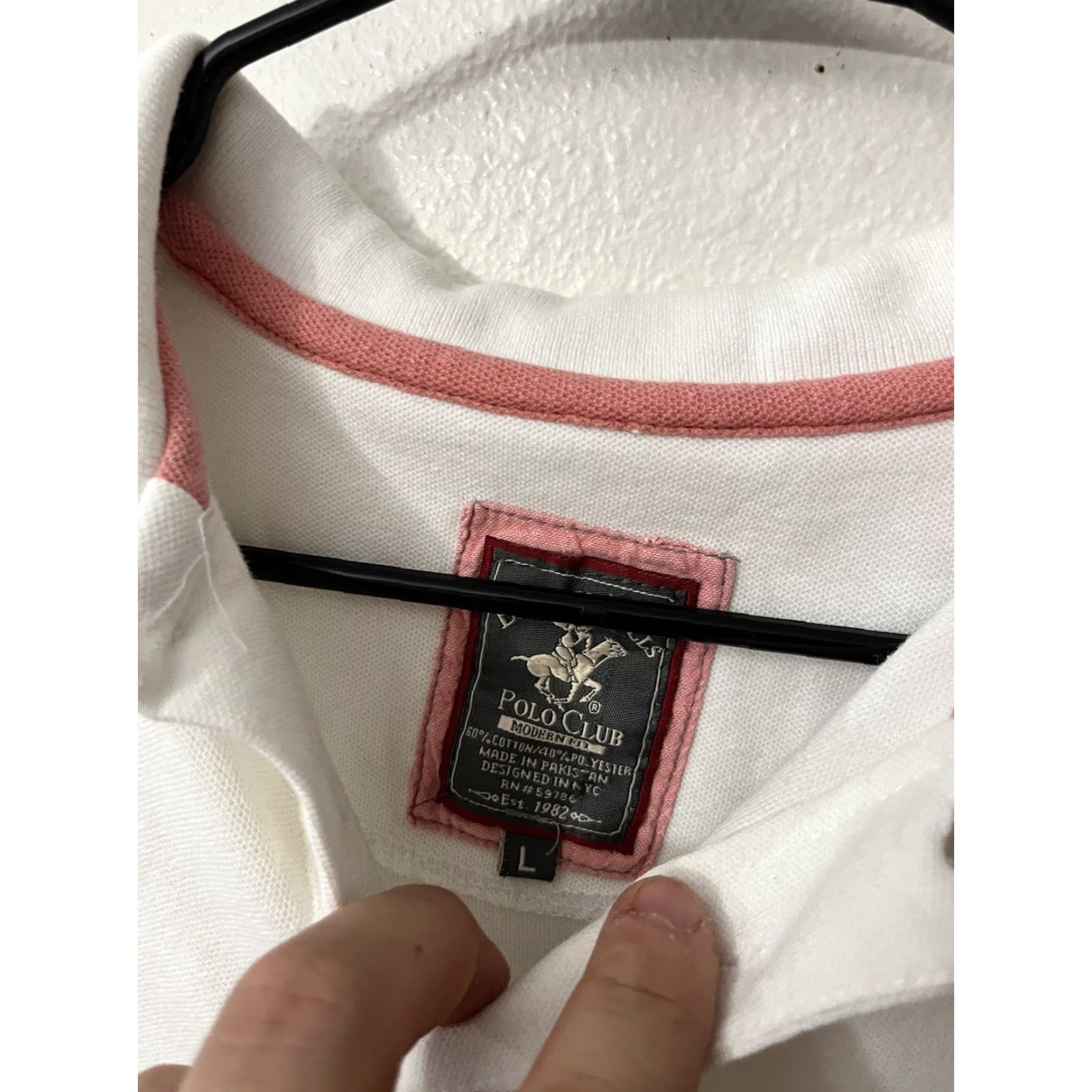 Beverly Hills Polo Club Beverly Hills Polo Club Shirt Men Large White Solid Short Sleeve Colar Polo Size US L / EU 52-54 / 3 - 4 Thumbnail