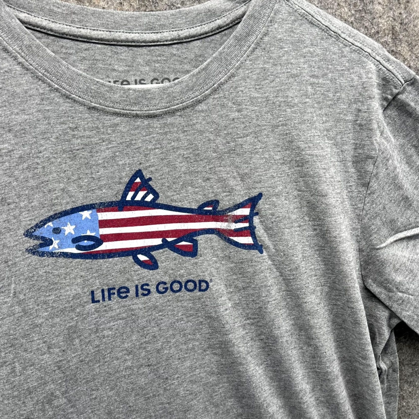 Life is Good Life is Good Shirt Men Small Adult Gray Crusher Tee Crewneck USA Logo Short Sleeve Size US S / EU 44-46 / 1 - 5 Thumbnail