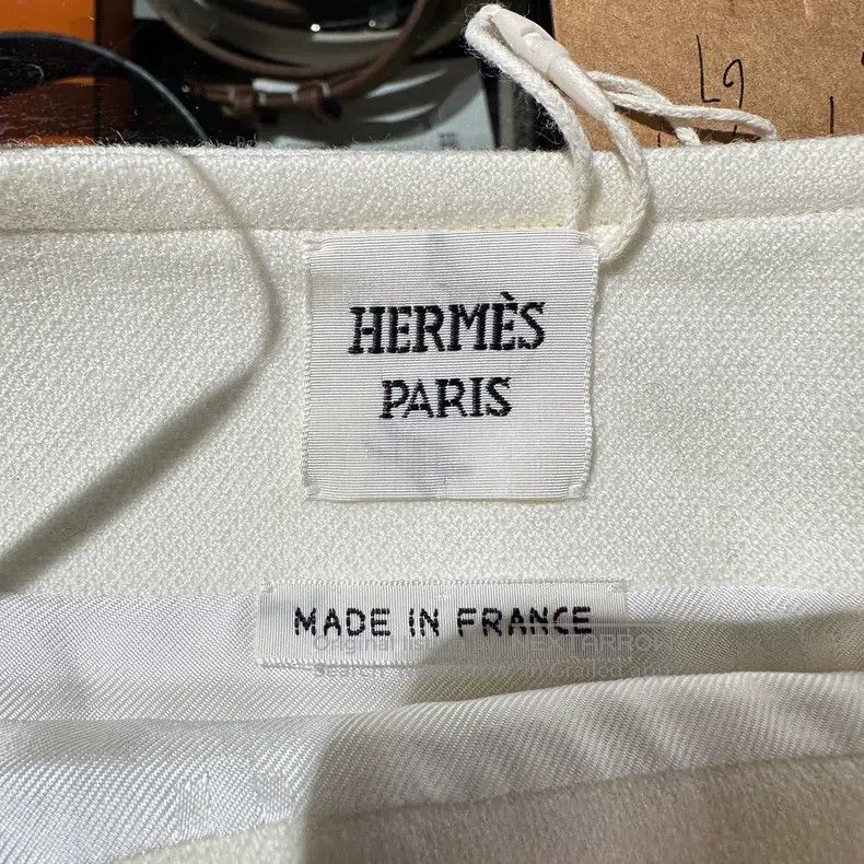 Hermes Hermes Contrast Leather Belted Wool Skirt Size 42" / US 20 - 3 Thumbnail