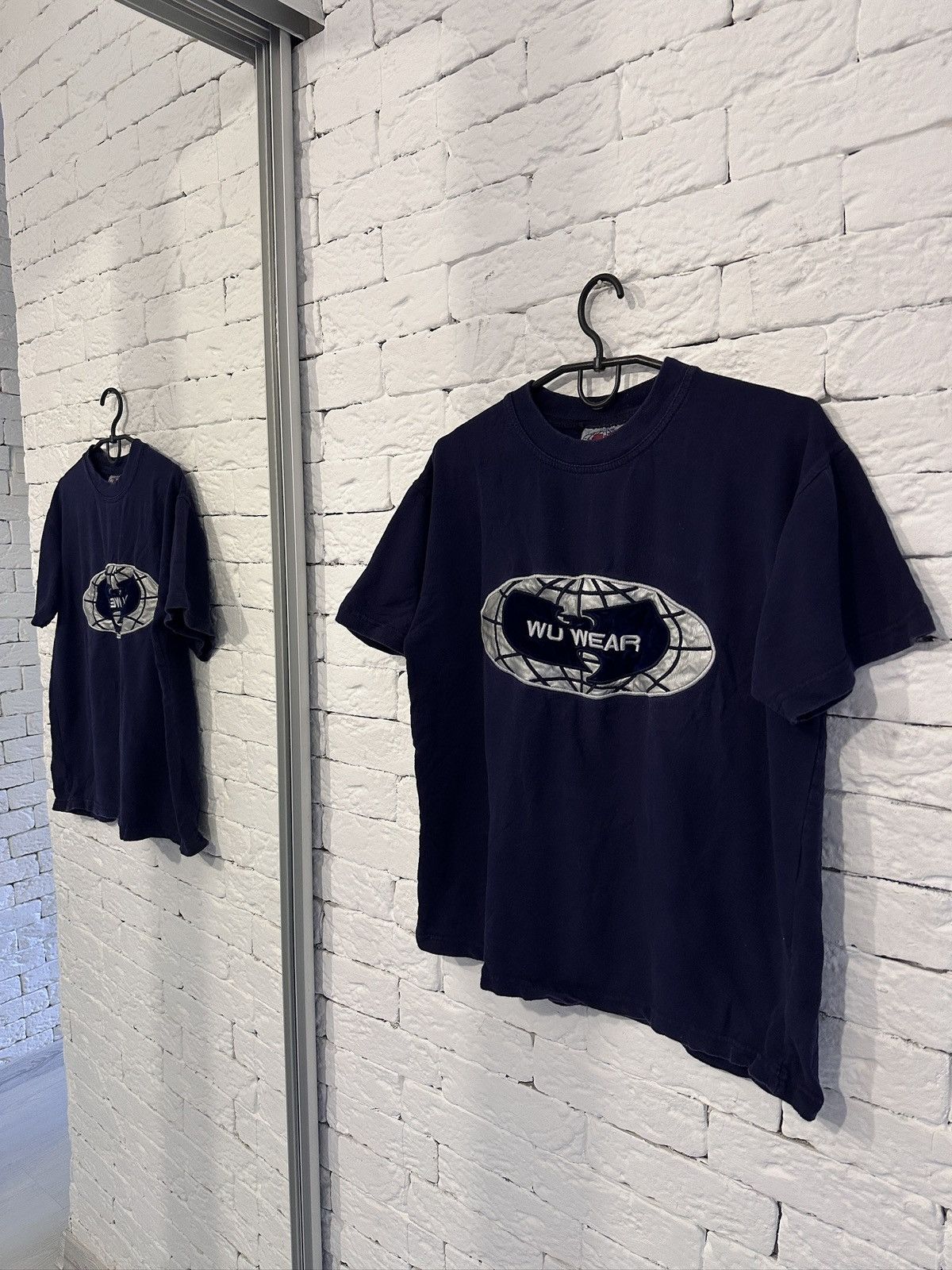 Wu-Tang Clan Vintage 90s’ Wu-Tang Clan Wu Wear T-Shirt Size S Navy Blue Size US S / EU 44-46 / 1 - 1 Thumbnail