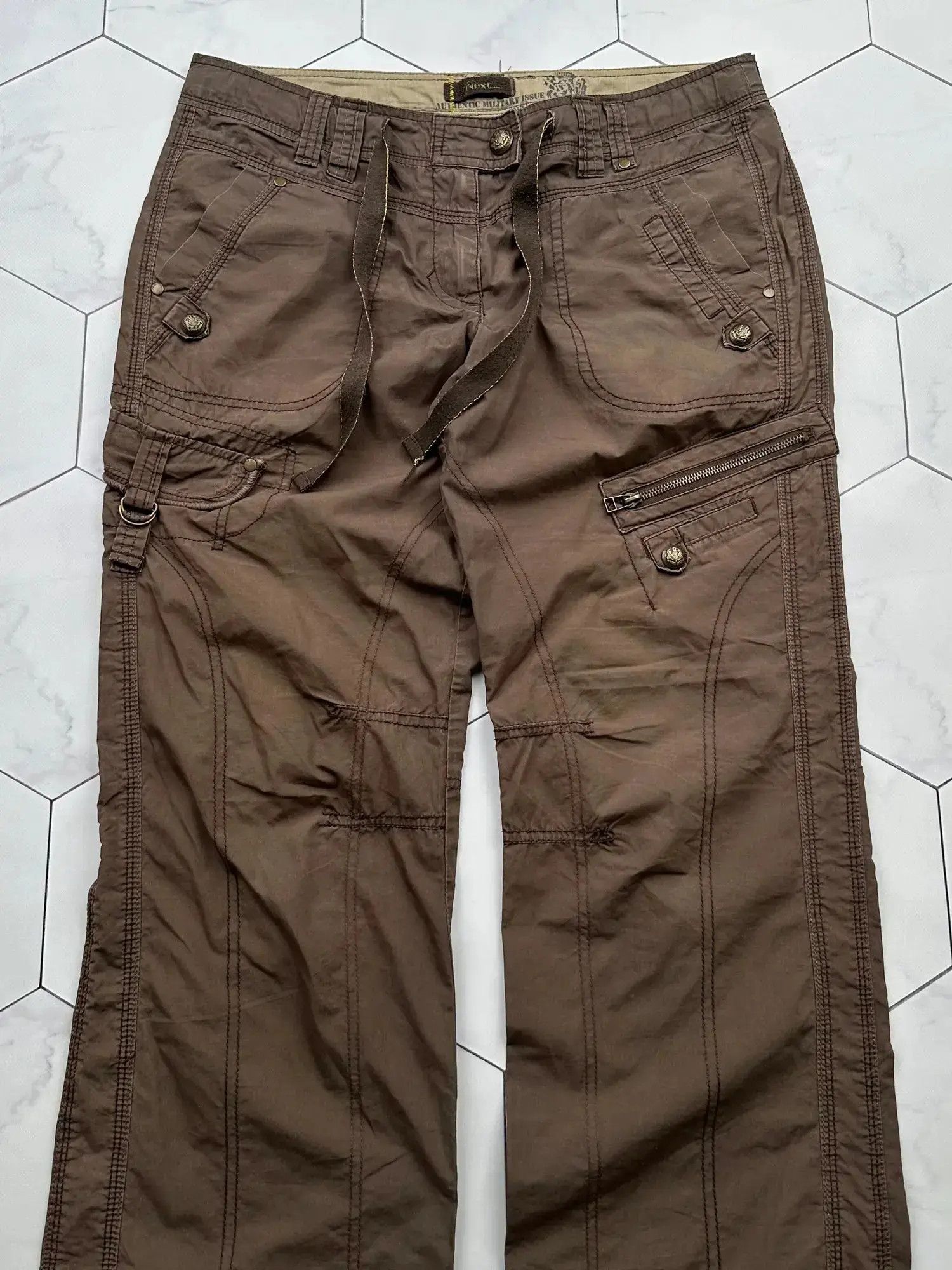 Vintage Vintage Wide Cargo Pants (B440)E2 Size 27" / US 4 / IT 40 - 2 Thumbnail