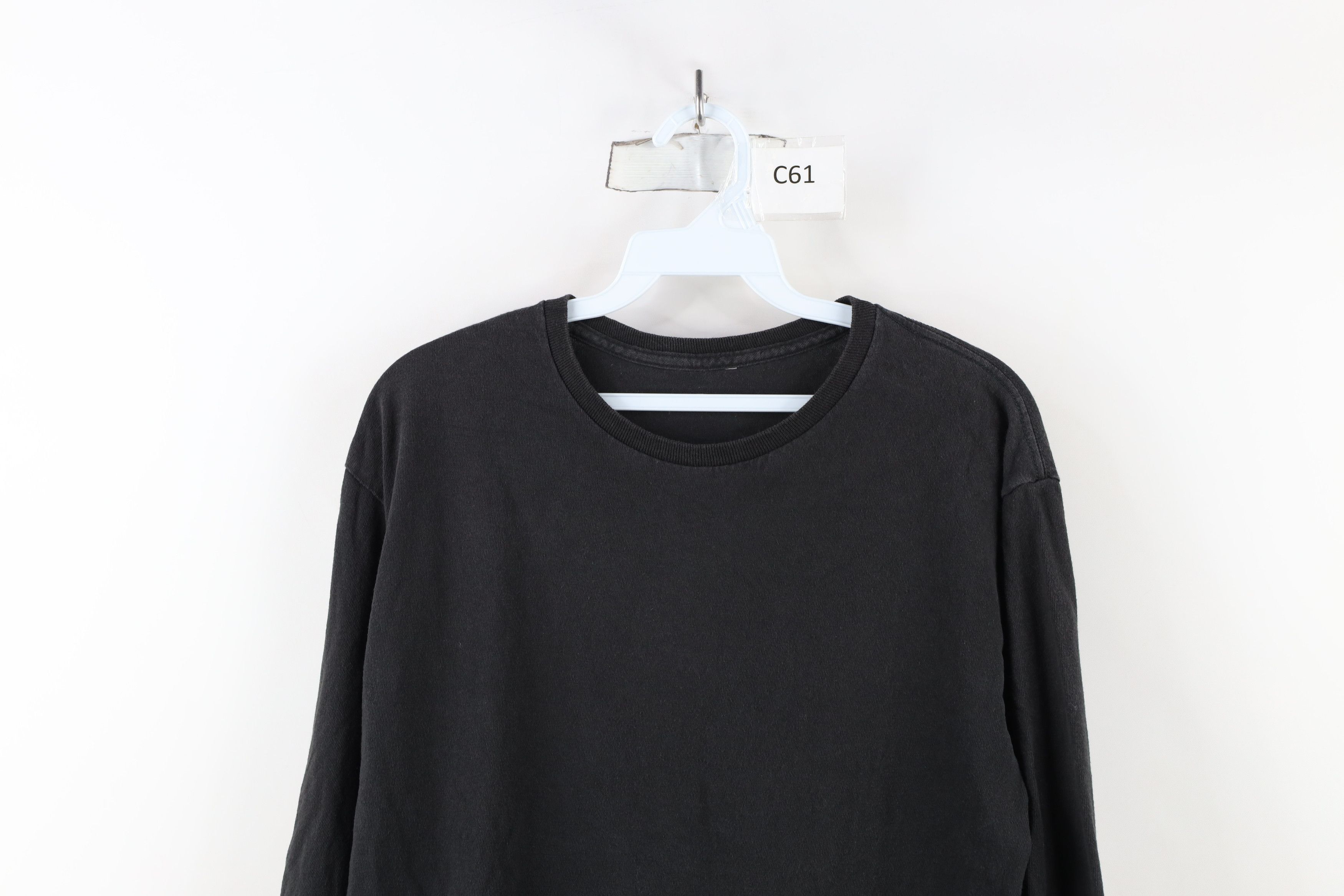 Vintage Vintage 90s Streetwear Long Sleeve T-Shirt Black Cotton Size US M / EU 48-50 / 2 - 2 Thumbnail