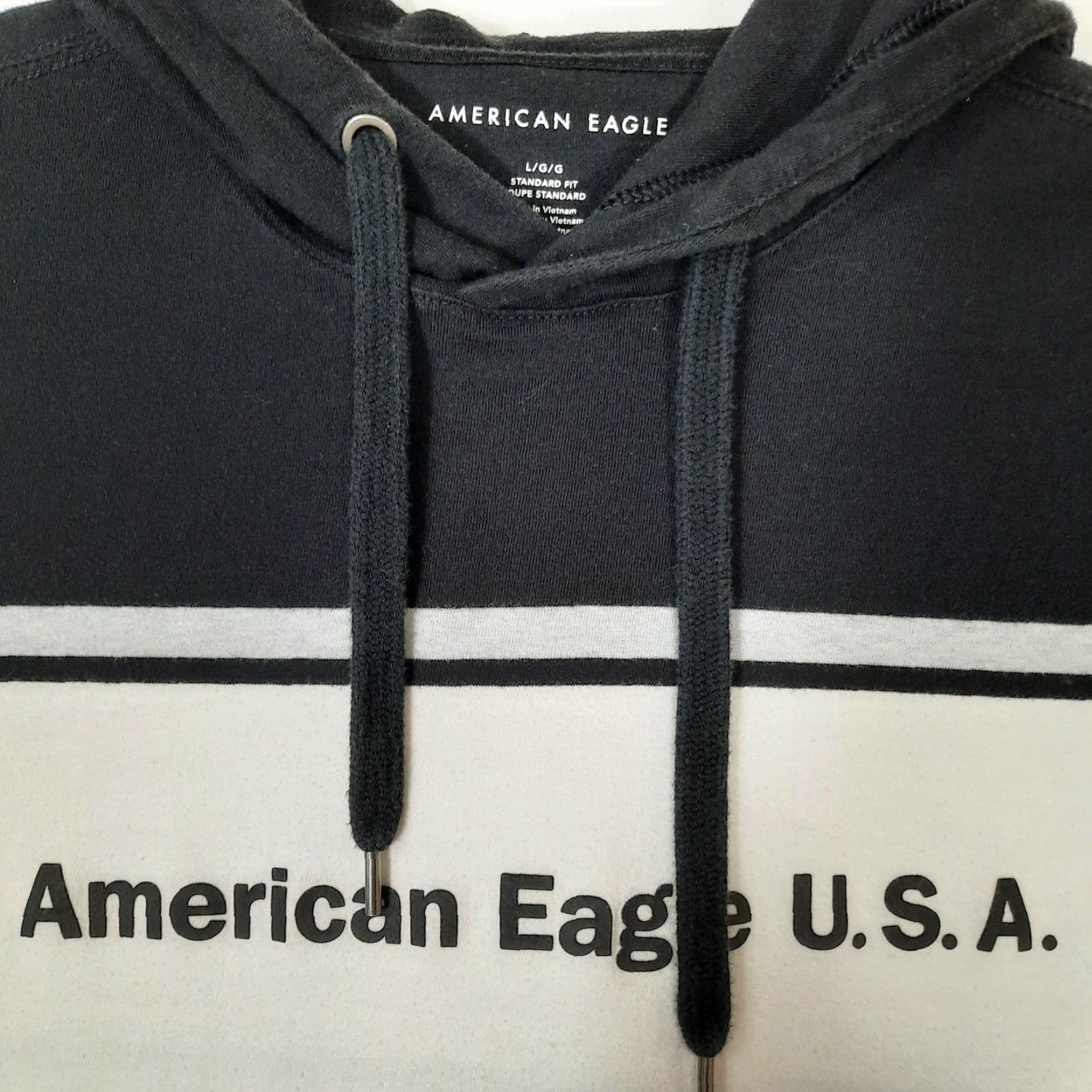 American Eagle Outfitters American Eagle Outfitters Hoodie Men's Large Black Long Sleeve Pullover Preppy Logo Size US L / EU 52-54 / 3 - 3 Thumbnail
