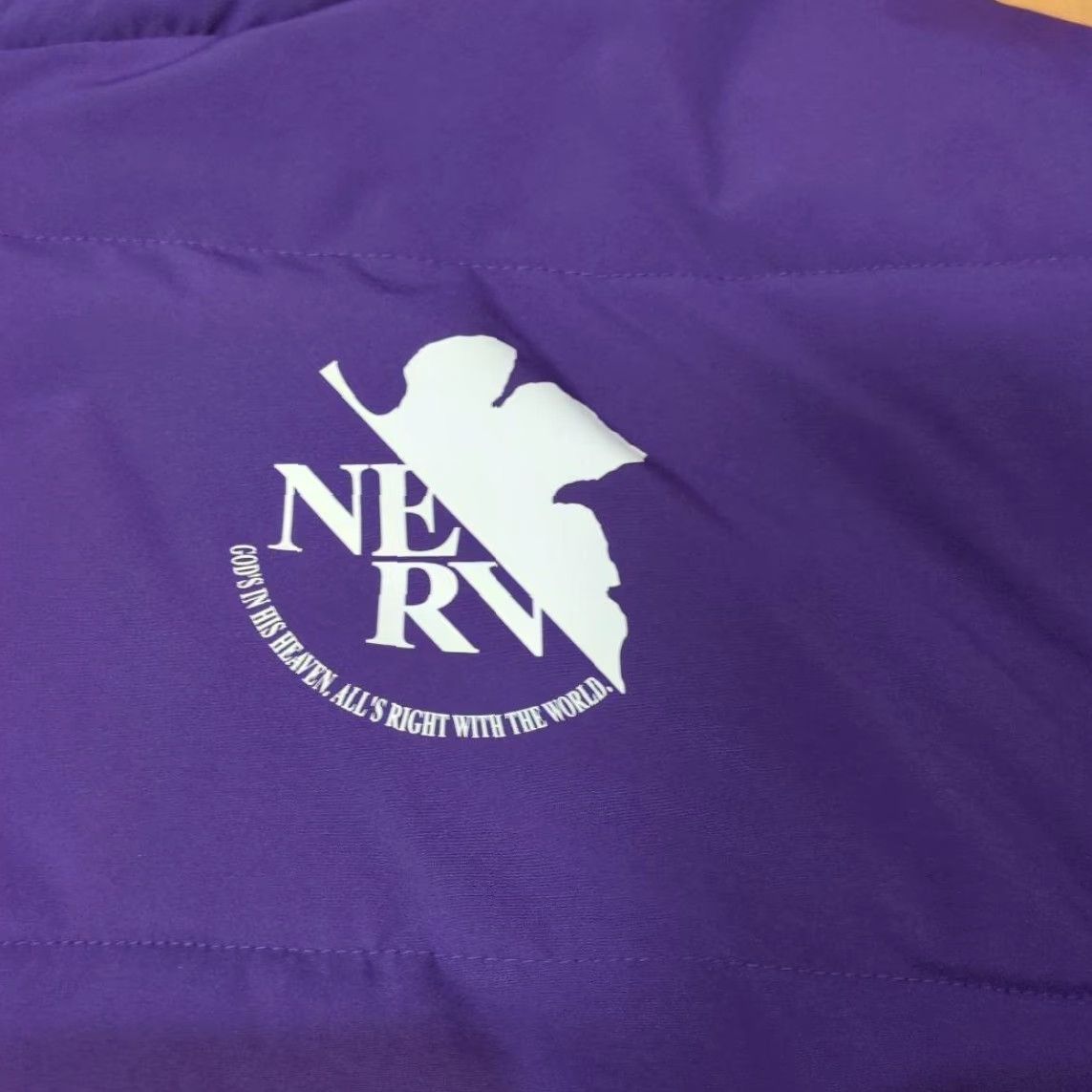 Vintage Evangelion Men Jacket Windbreaker Hooded L Purple XL Casual Anime EVA Unit 01 Shinji Ikari Discontinued Womens Mens? Size US XL / EU 56 / 4 - 5 Thumbnail