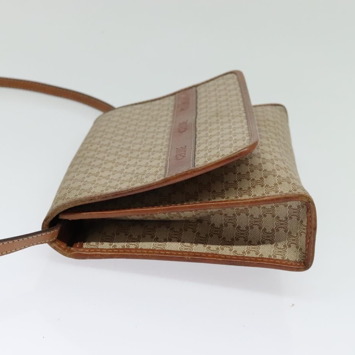Celine CELINE Macadam Canvas Shoulder Bag Pvc Beige Gold Size ONE SIZE - 4 Thumbnail