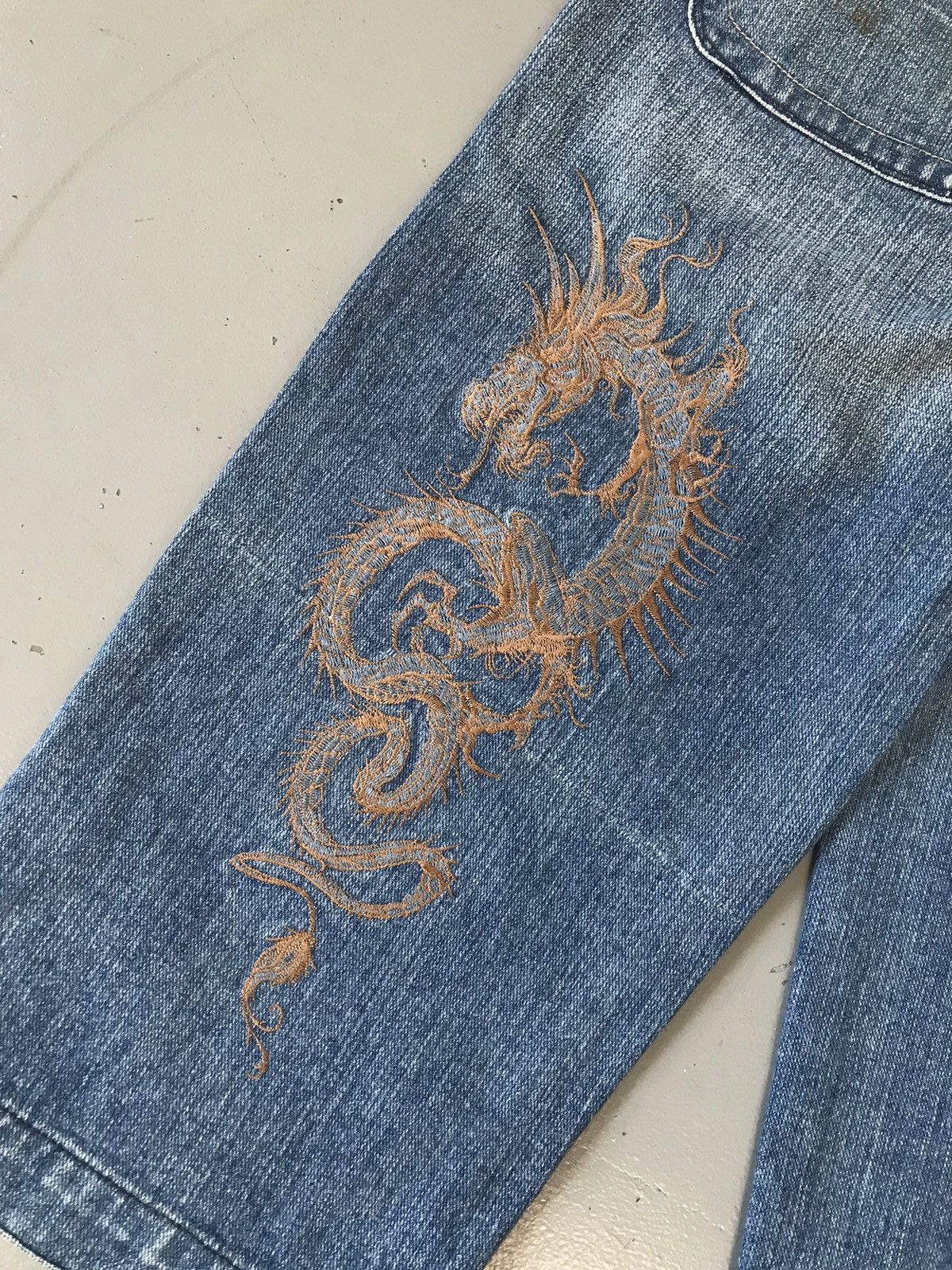 JNCO × Southpole × Vintage Vintage 90s Jnco 👑 🐉 embroidered denim (kids size) Size 25" / US 0 / IT 36 - 7 Thumbnail