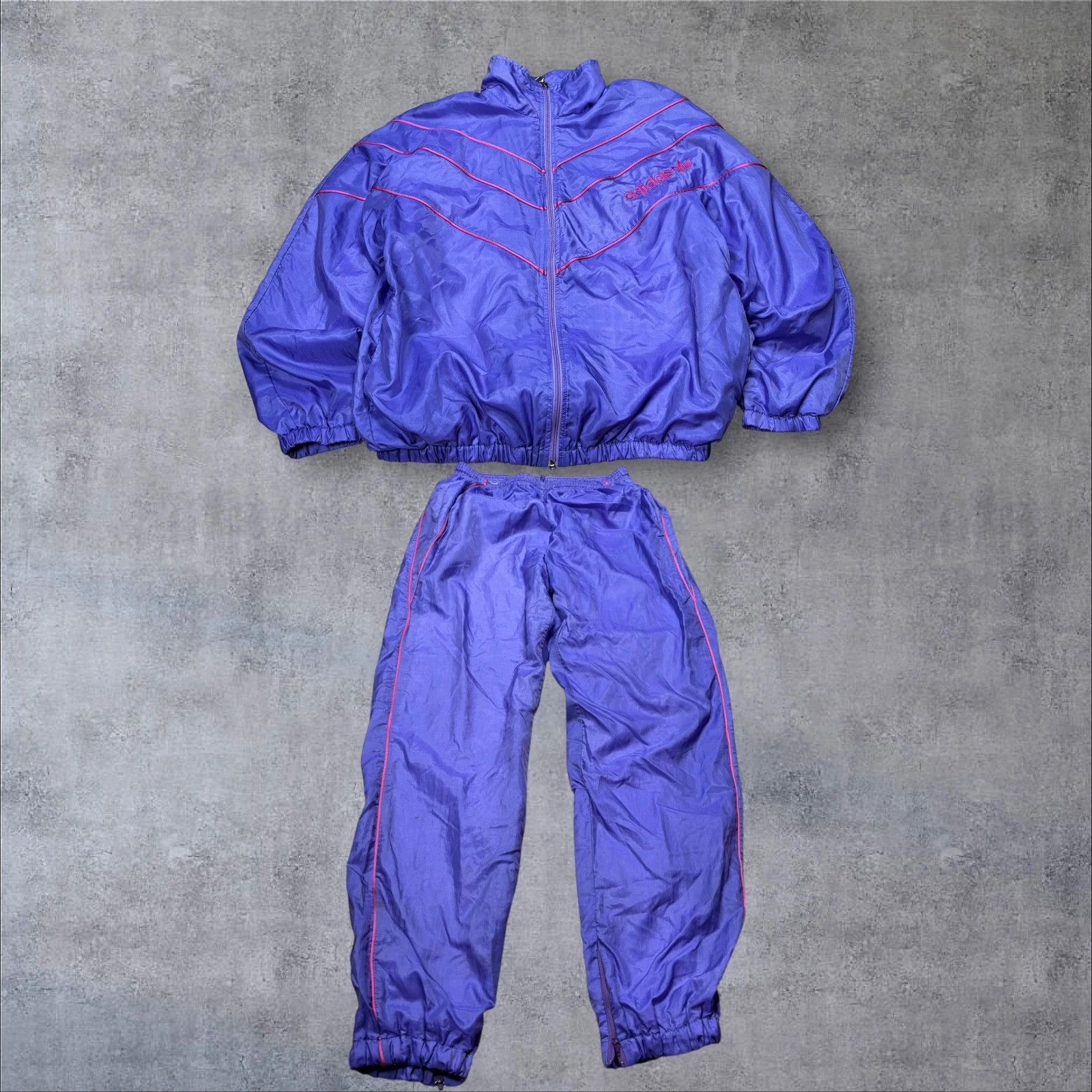 Adidas Adidas Vintage Purple Tracksuit Set Size US M / EU 48-50 / 2 - 1 Thumbnail