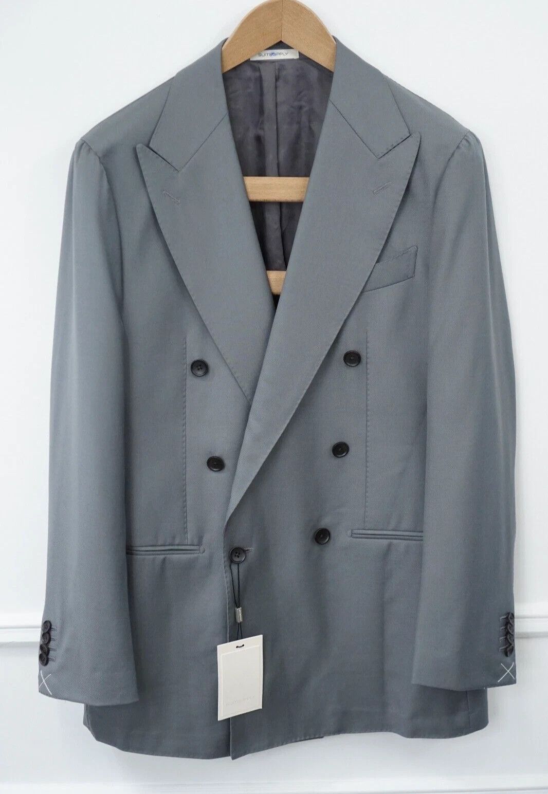 Suitsupply Men Suitsupply Blazer Havana Low Double Breasted Peak US40 Size 40R - 1 Thumbnail