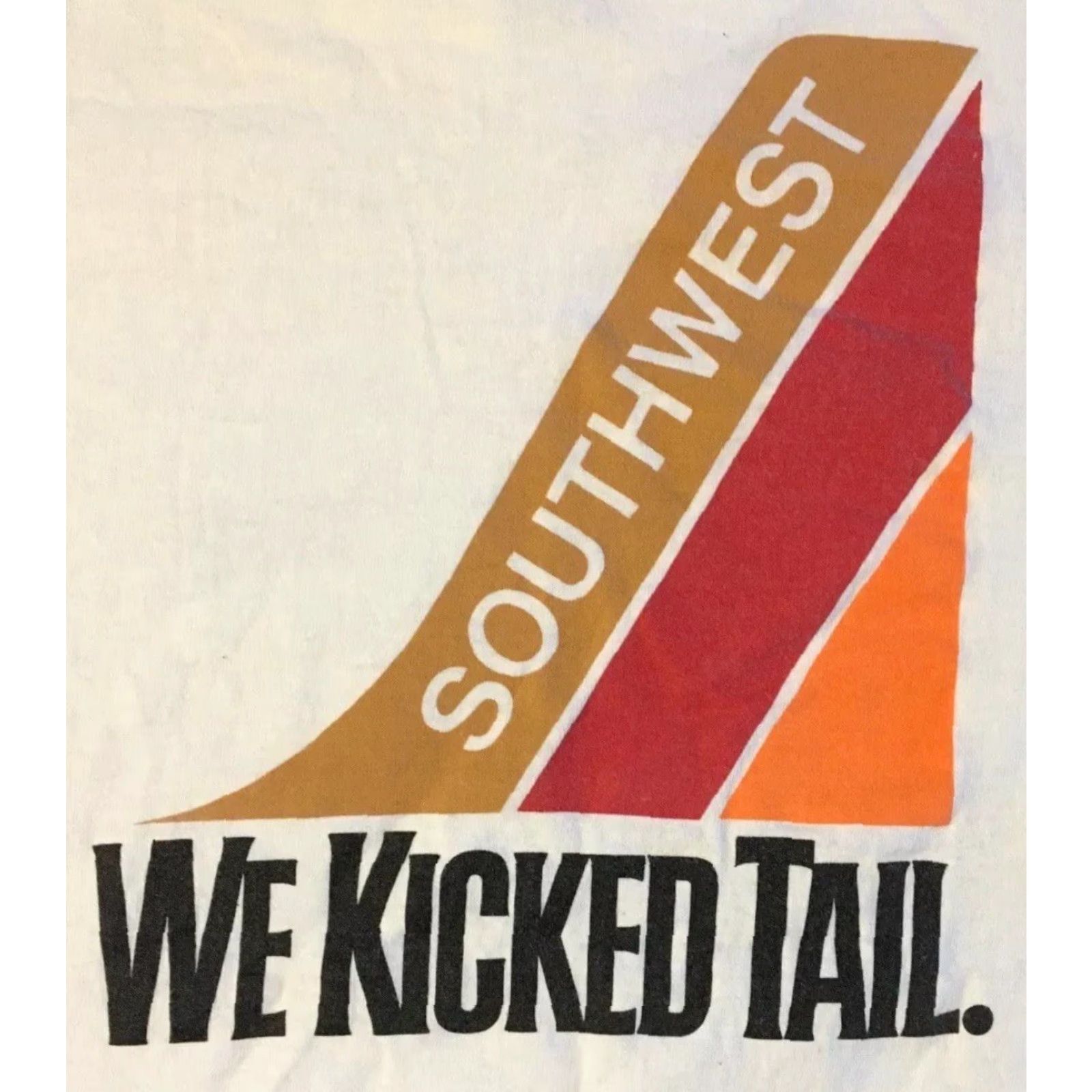 Vintage VINTAGE Southwest Airlines We Kicked Tail Shirt XL White Single Stitch T-Shirt Men 80s 90s Grunge Planes Humor Promo A5 Size US XL / EU 56 / 4 - 4 Thumbnail