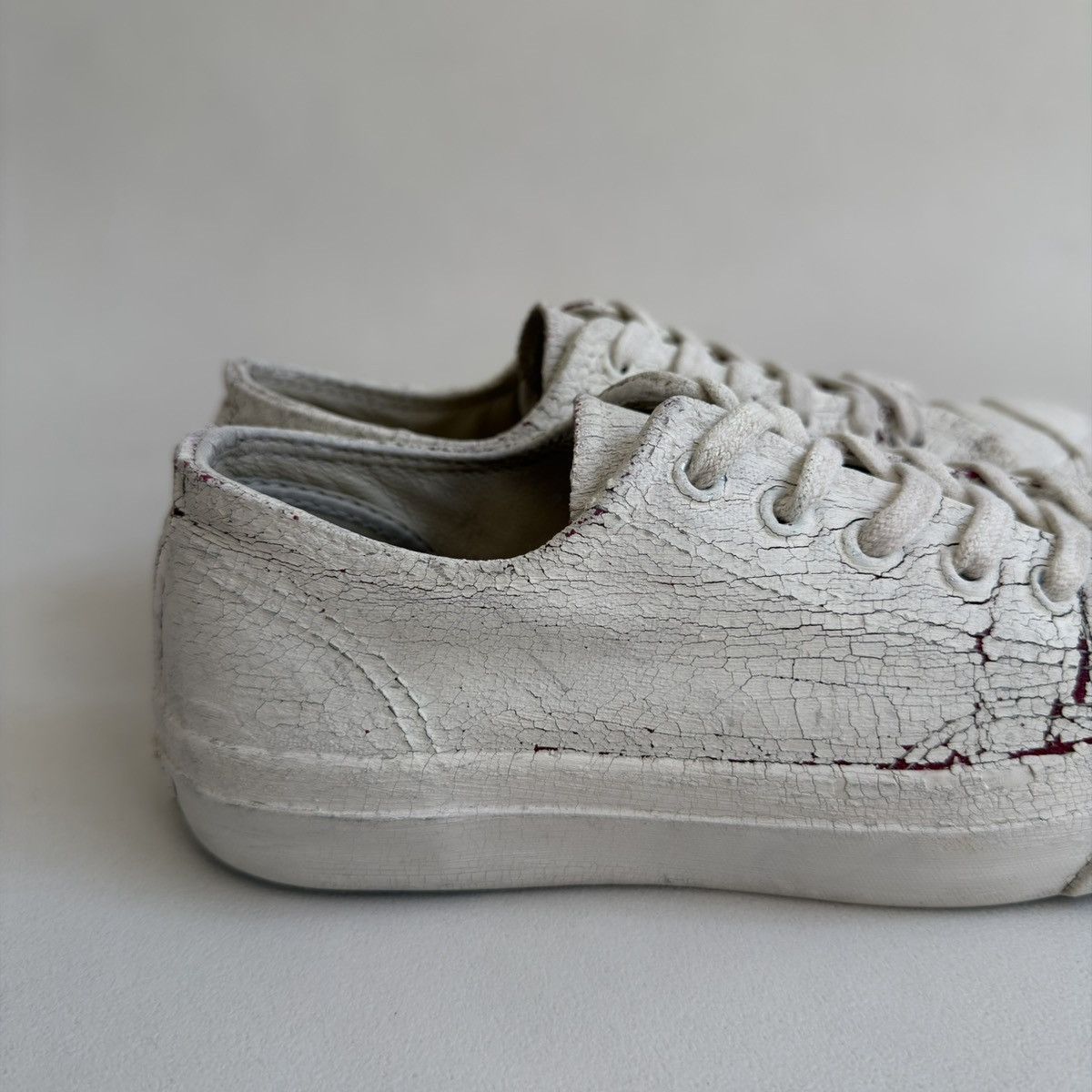 Converse × Maison Margiela S/S 14 White Painted Converse Sneakers Size US 7.5 / IT 37.5 - 10 Thumbnail