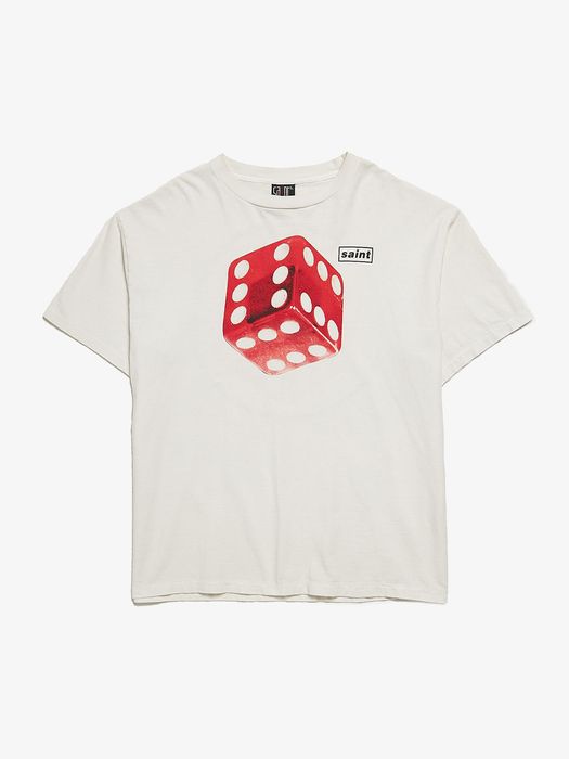 Saint Michael White Faded Red Dice T-Shirt | Grailed