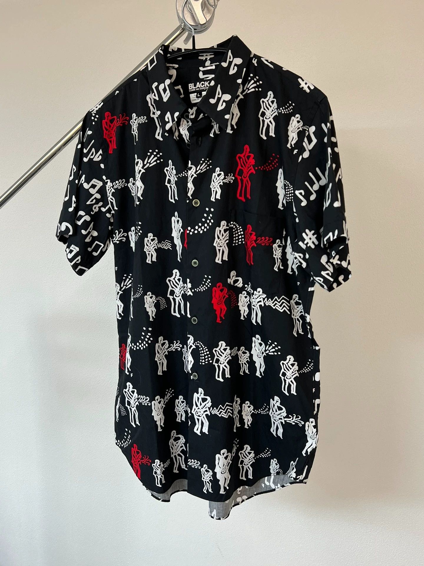 Comme des Garcons CDG Black All Over Print Short Shirt Size US L / EU 52-54 / 3 - 2 Thumbnail