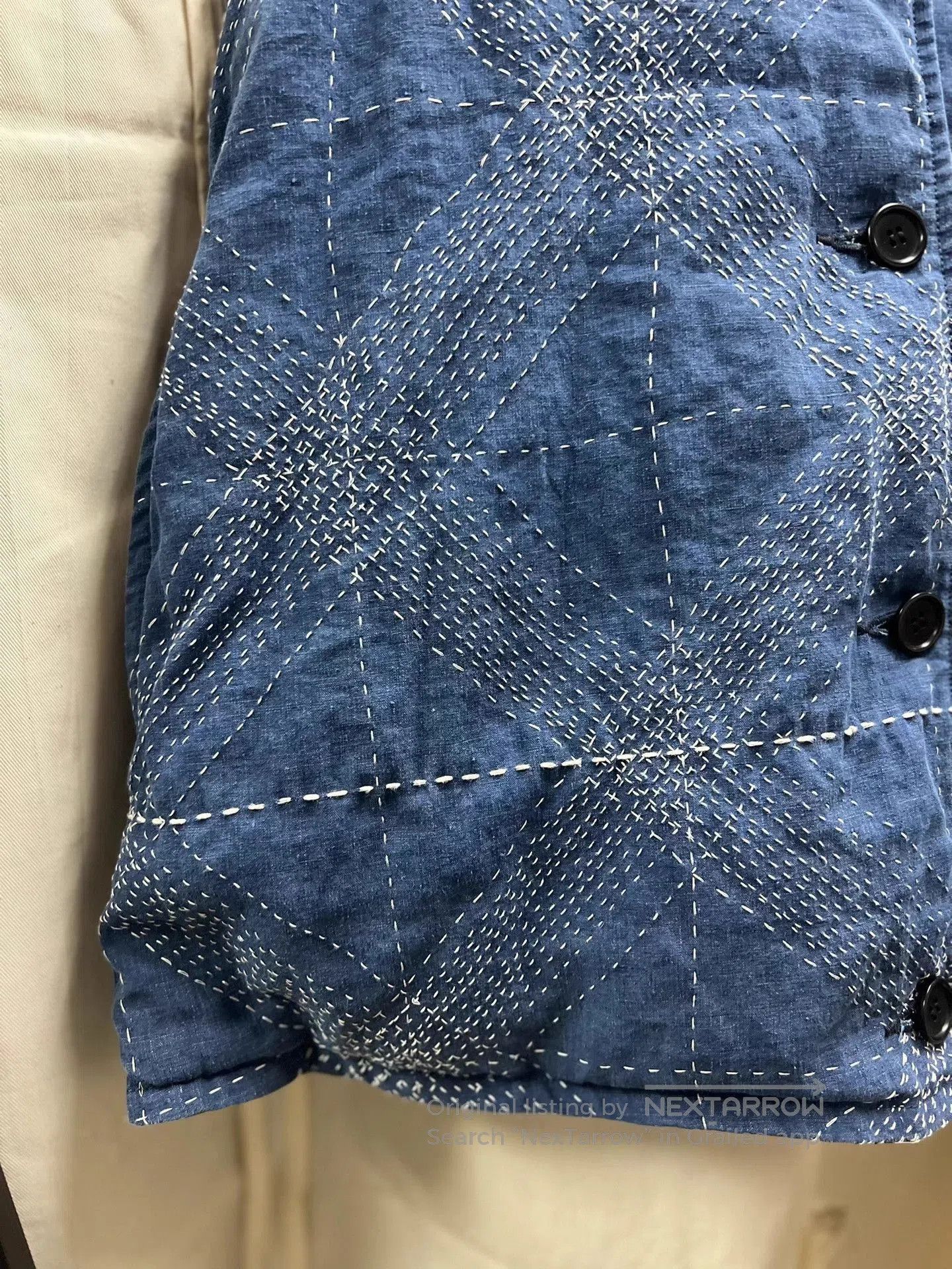 Visvim Blue Diamond Stitch Sleeveless Vest. Size US S / EU 44-46 / 1 - 4 Thumbnail