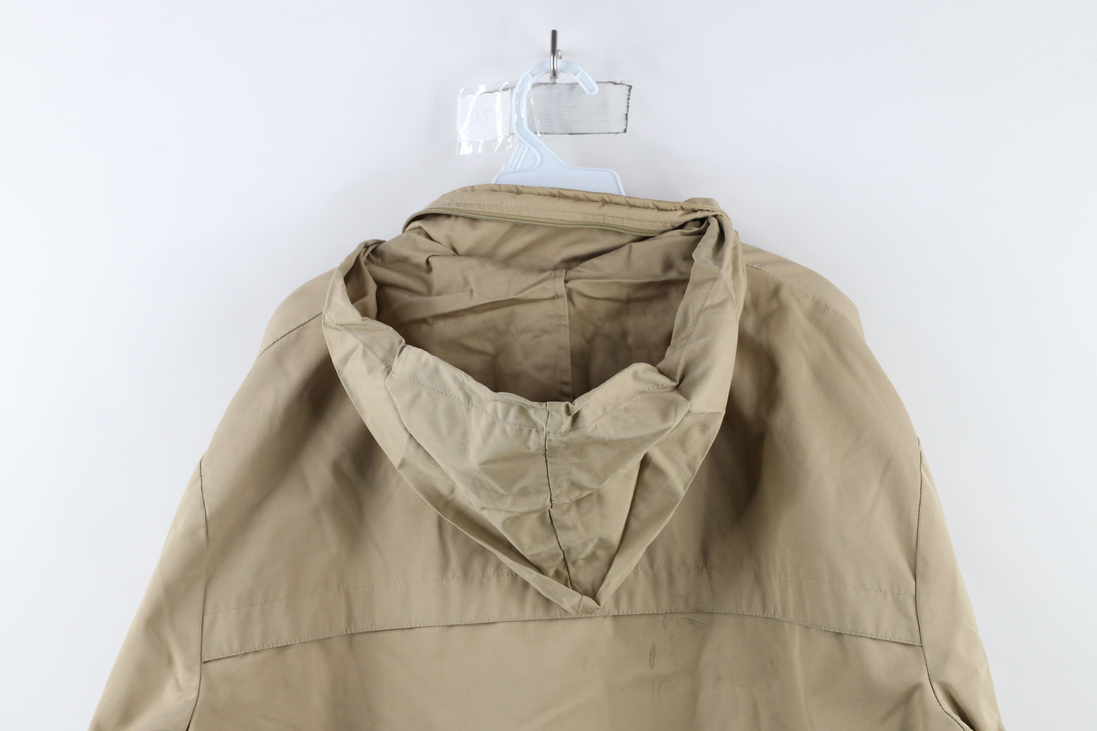 Lacoste × Vintage Vintage 80s Izod Lacoste Logo Lined Hooded Jacket Beige Size US XL / EU 56 / 4 - 17 Thumbnail
