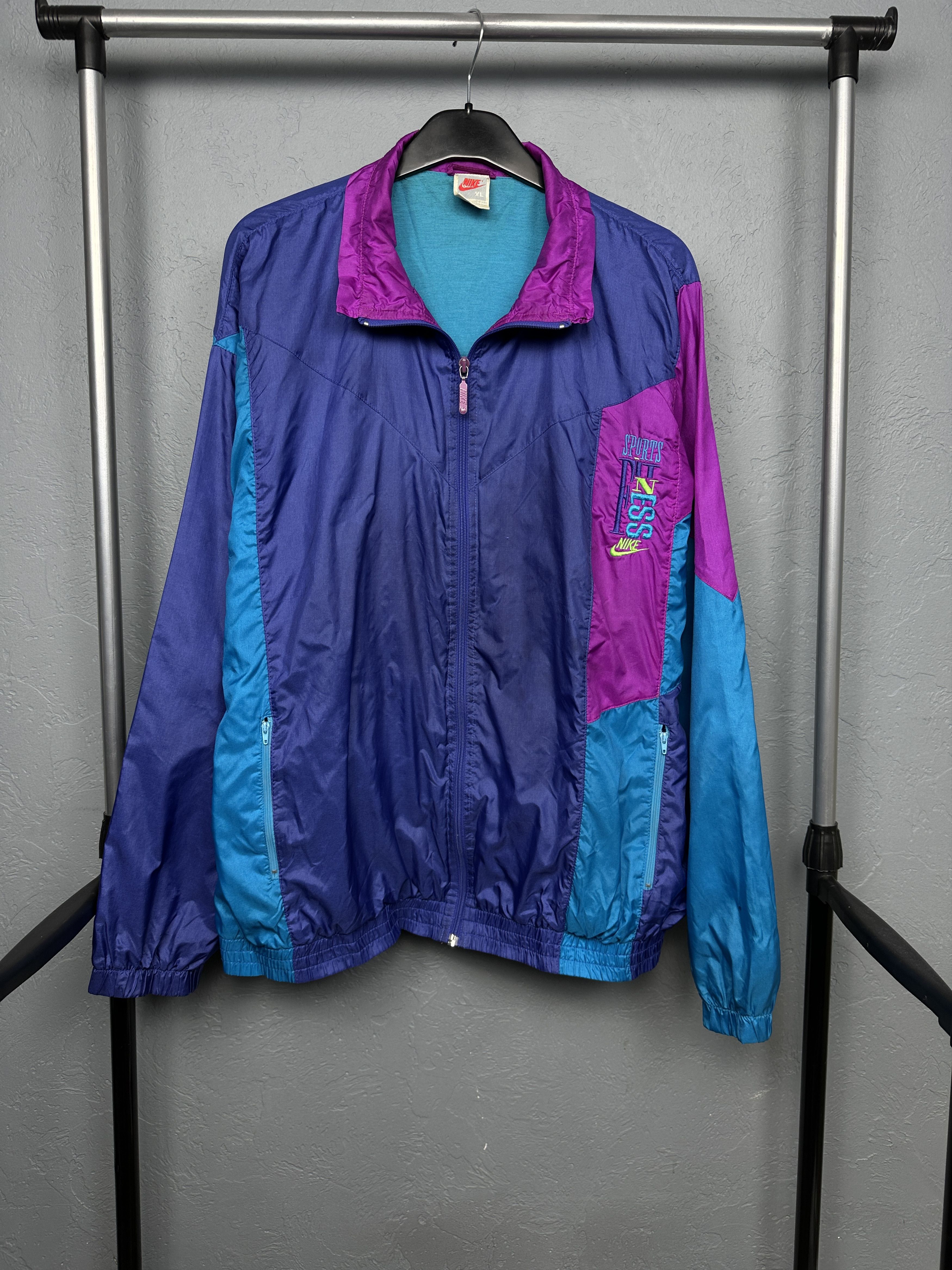 Nike Nike 90s Vintage Mens Nylon Track Top Jacket Size US XL / EU 56 / 4 - 1 Thumbnail