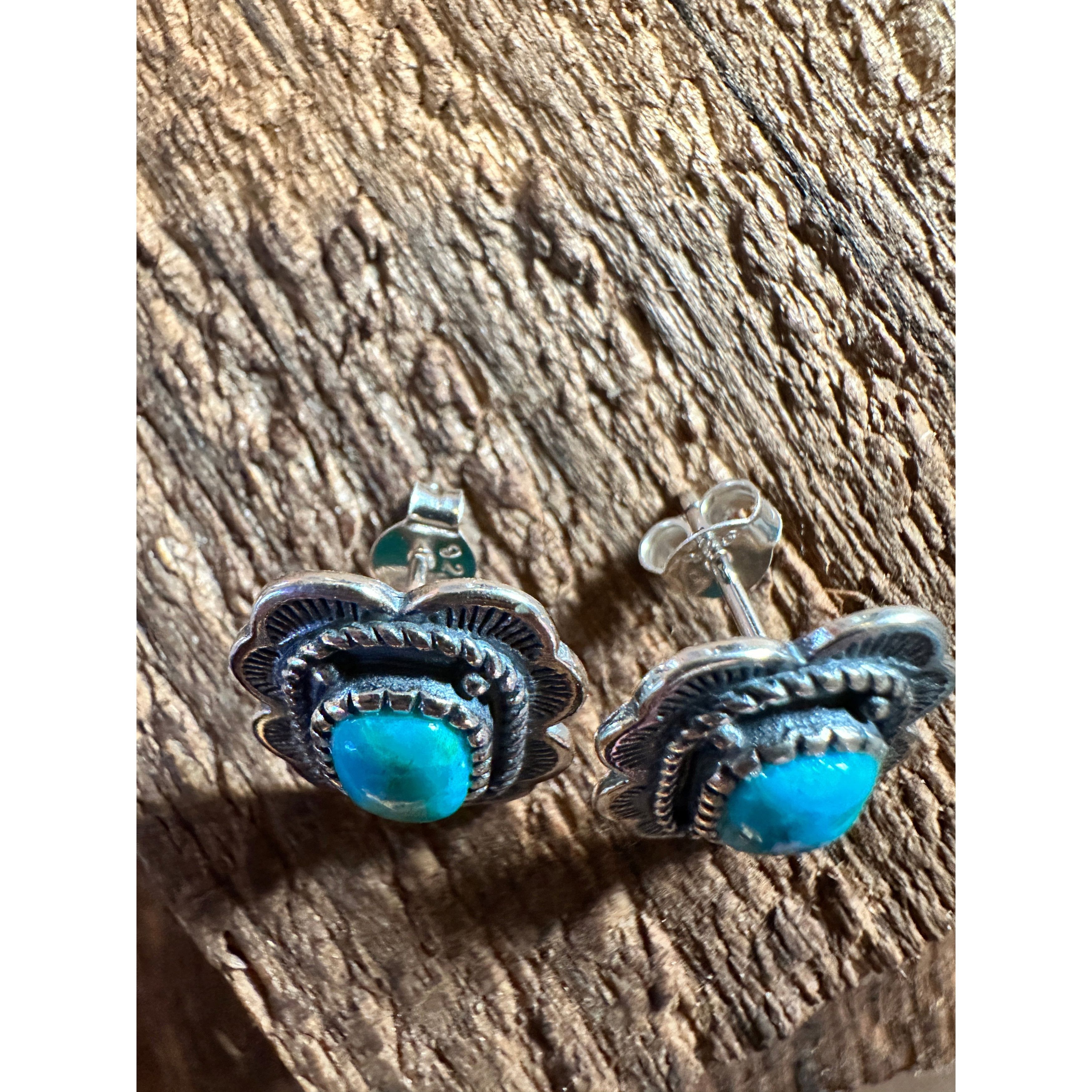 Other Arizona Turquoise Dreamcatcher Sterling Silver Stud Earrings Size ONE SIZE - 3 Thumbnail
