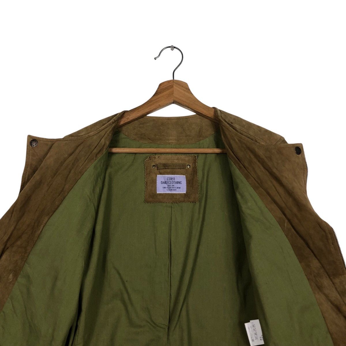 Japanese Brand 📌Vtg Leather Jacket Biker Coen Double Collar Issey Miyake Size US M / EU 48-50 / 2 - 15 Thumbnail