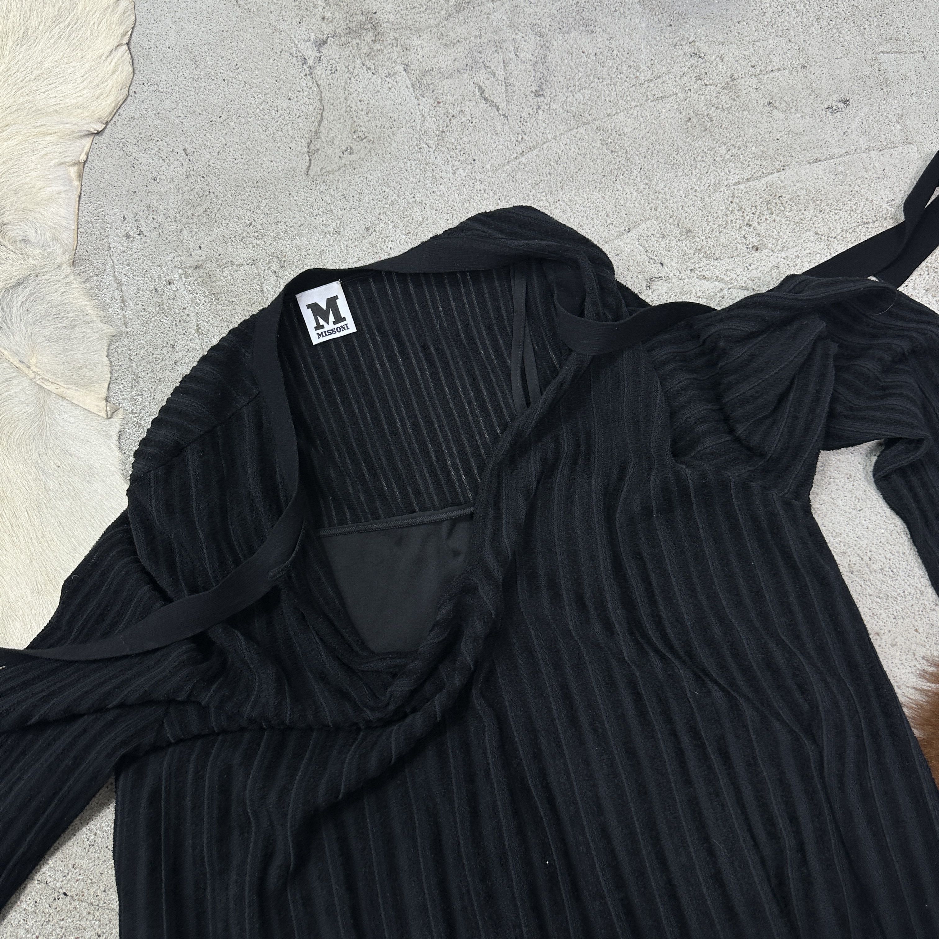 Missoni Vintage Avant Garde Striped Maxi Layered Missoni Dress Y2K Size L / US 10 / IT 46 - 10 Thumbnail