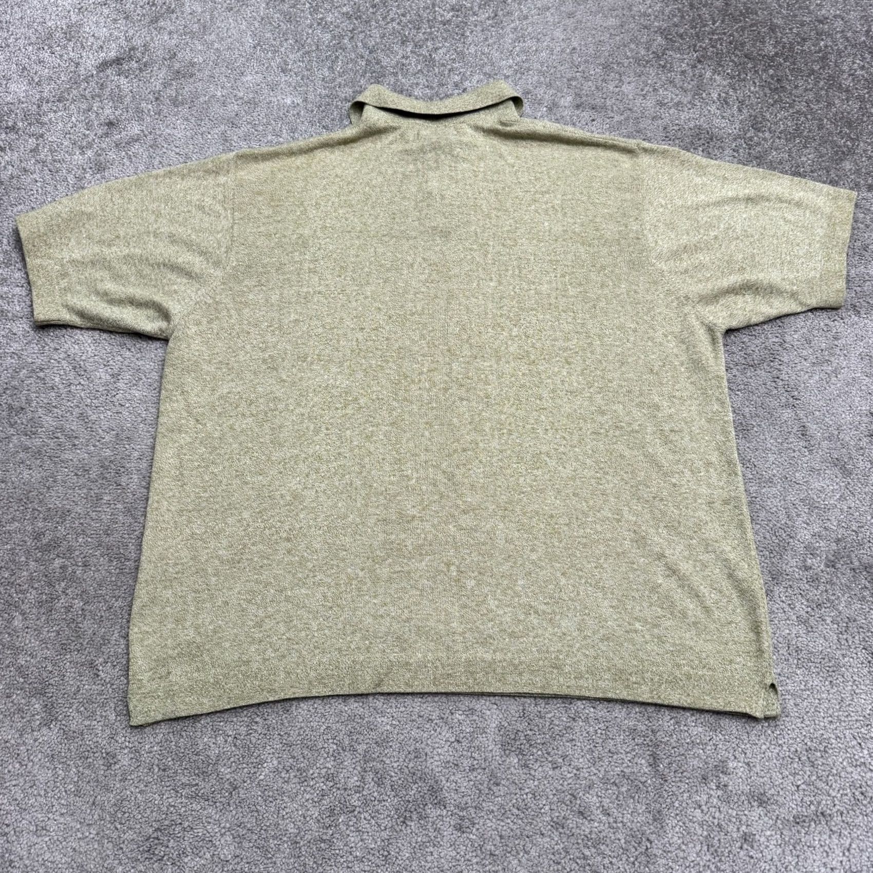 Vintage Ponte Vecchio Polo Shirt Mens L Marled Sage Green Short Sleeve Knit Classic, Designer, Preppy Size US L / EU 52-54 / 3 - 2 Thumbnail