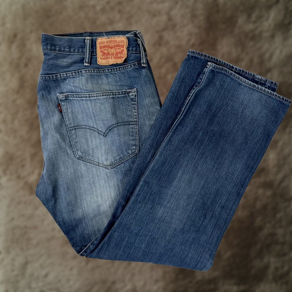 Levi's VINTAGE Levi’s 501 Jeans Blue Denim Size 40x32 Medium Wash Distressed Regular Mens Jeans 501 Series 90s Grunge USA Size US 40 / EU 56 - 1 Thumbnail