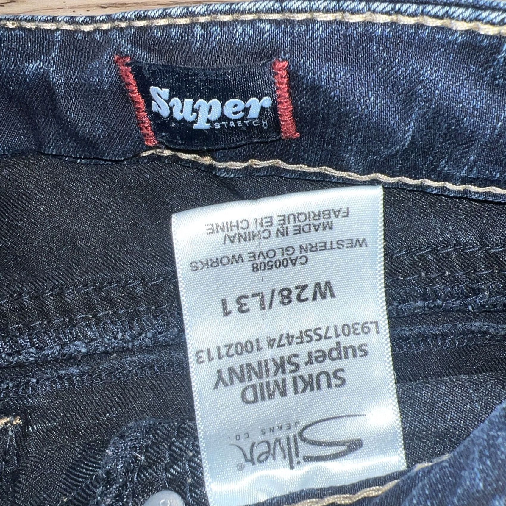 Silver Jeans Co. Silver Jeans Suki Super Stretch Skinny Womens Size 28x31 Size 28" / US 6 / IT 42 - 5 Thumbnail