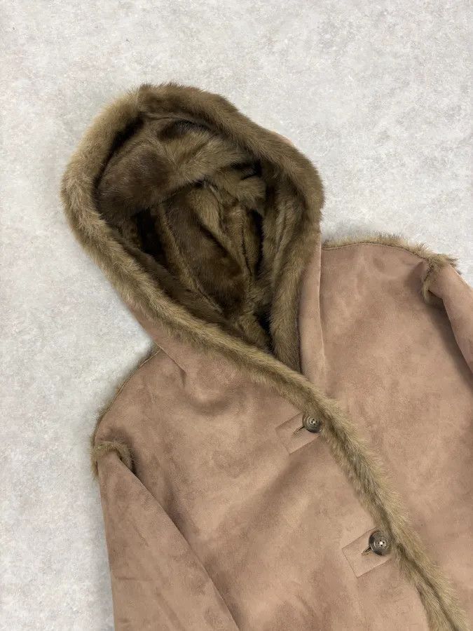 Balmain 1990s Balmain Beige Faux Fur Reversible Coat Size US M / EU 48-50 / 2 - 12 Thumbnail