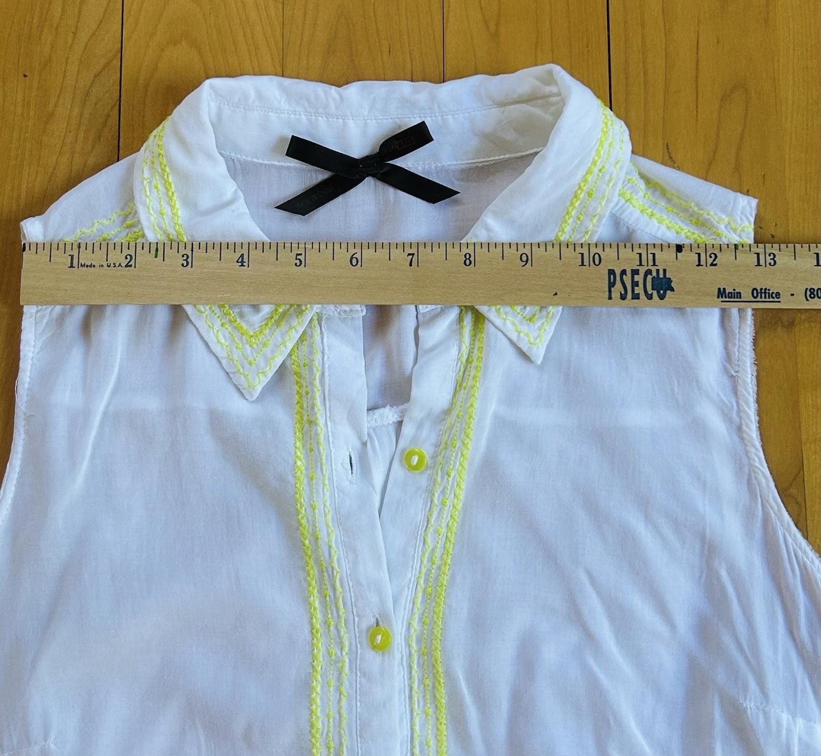 Other Ali & Kris Sleeveless Top Embroidered 100% Rayon Coquette Size L / US 10 / IT 46 - 6 Thumbnail