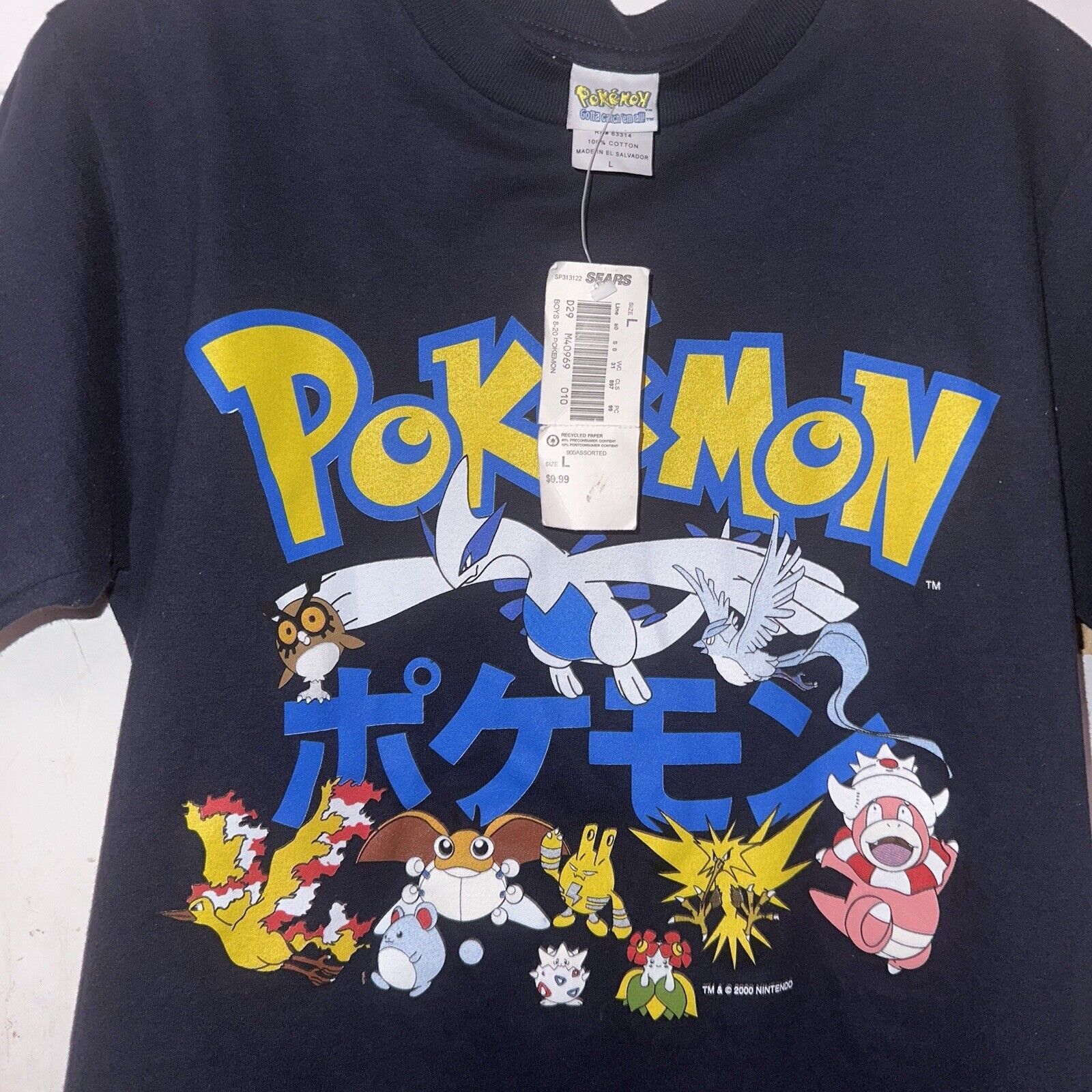 Nintendo 2000 Vintage POKEMON Movie T-Shirt Nintendo Anime Lugia 90s Size US S / EU 44-46 / 1 - 1 Thumbnail
