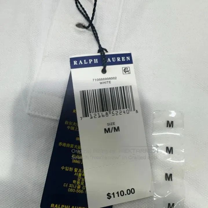 Polo Ralph Lauren Polo Ralph Lauren Men's White Logo Polo Shirt. Size US M / EU 48-50 / 2 - 1 Thumbnail