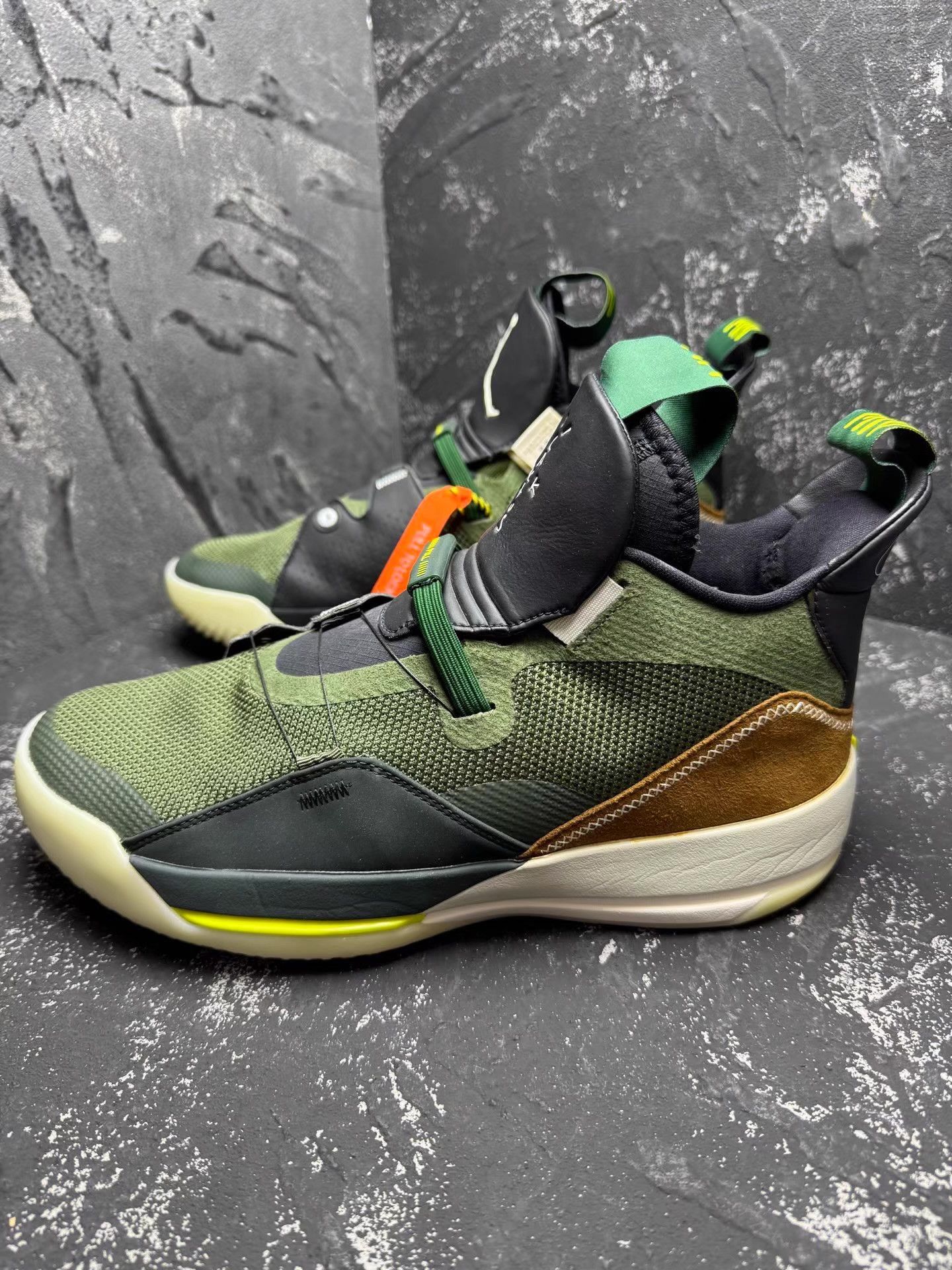 Nike Travis Scott x Air Jordan 33 Olive Green Q10 Size US 10 / EU 43 - 6 Thumbnail