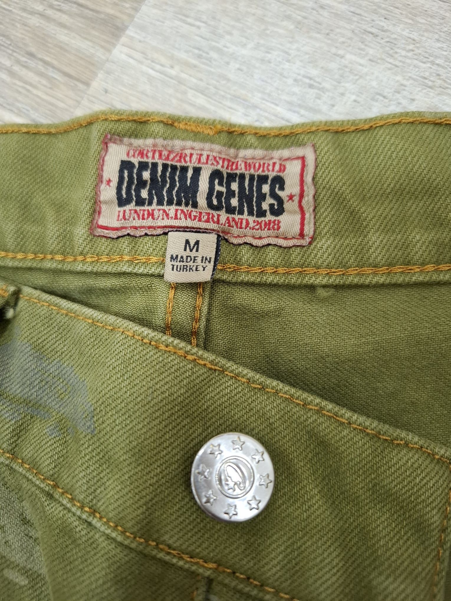 Corteiz Alcatraz Pattern Denim Jeans Khaki Size US 32 / EU 48 - 11 Thumbnail