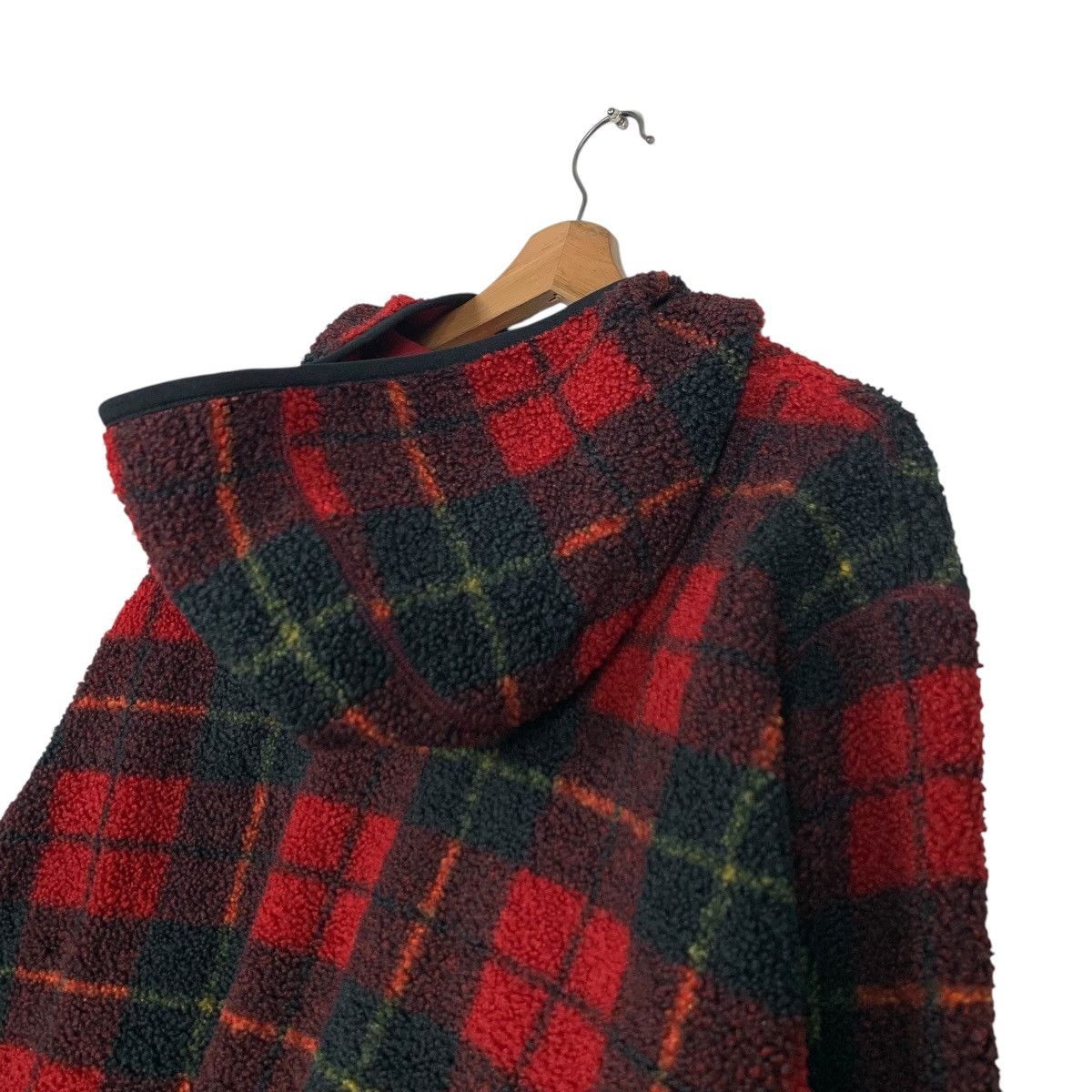 JW Anderson JW ANDERSON Red Tartan Hooded Fleece Jacket #2333-C104 Size US L / EU 52-54 / 3 - 9 Thumbnail