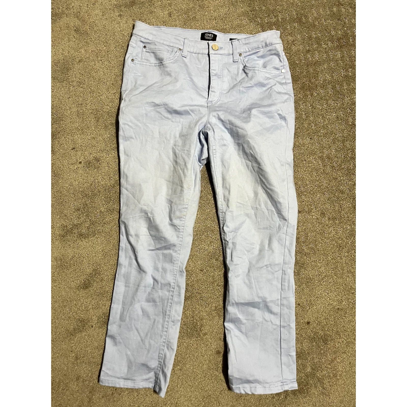 Jones New York JONES NEW YORK Lexington Capri Jeans - Jeans - Women - Size 8 - Light Blue - 33" Waist - Vintage? (No) - 2010s? - Womens Size 30" / US 8 / IT 44 - 3 Thumbnail