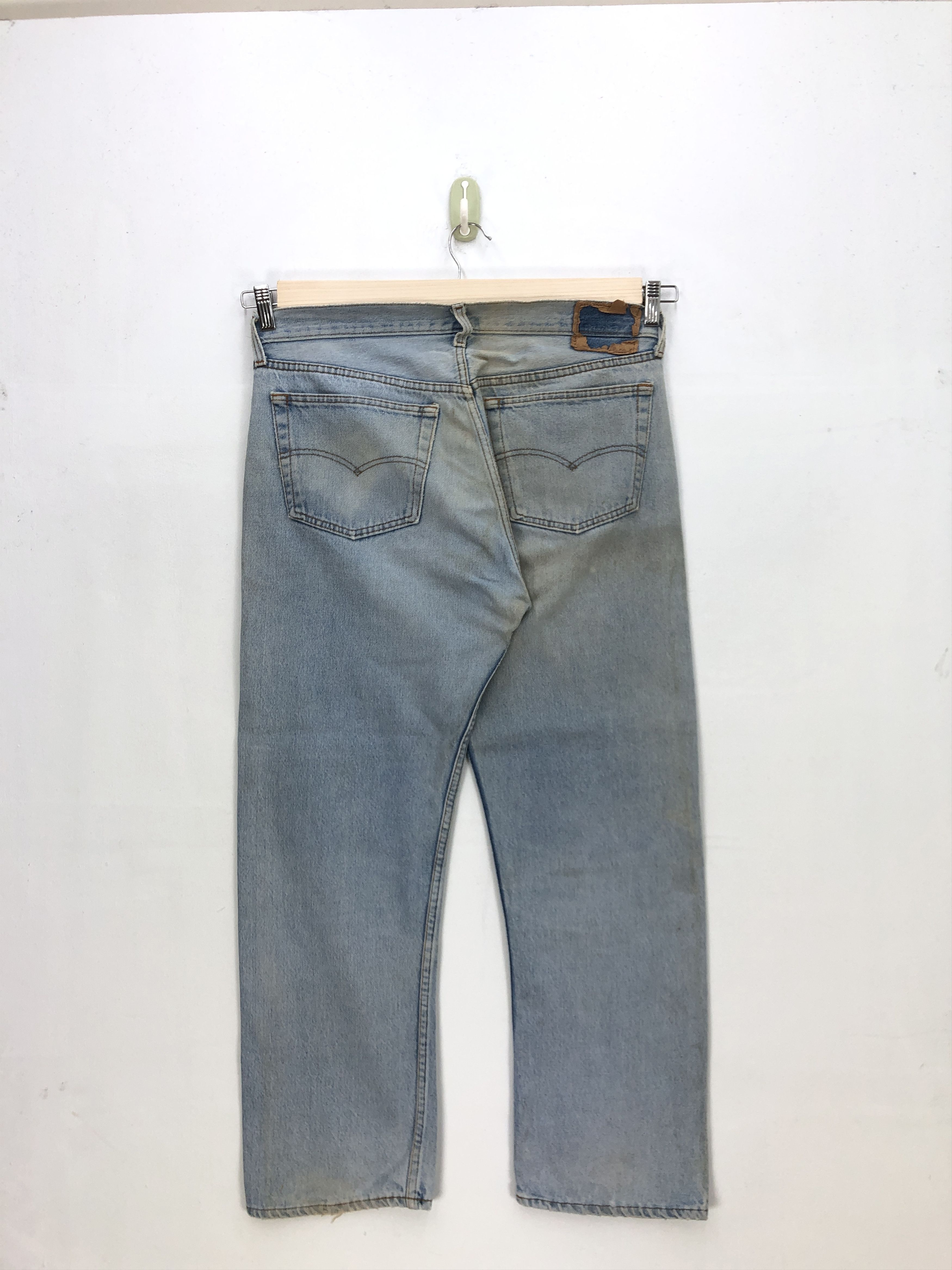 Levi's Vintage 70s Levis 501 Sunfaded Jeans Levi's Light Wash Denim Size US 34 / EU 50 - 2 Thumbnail