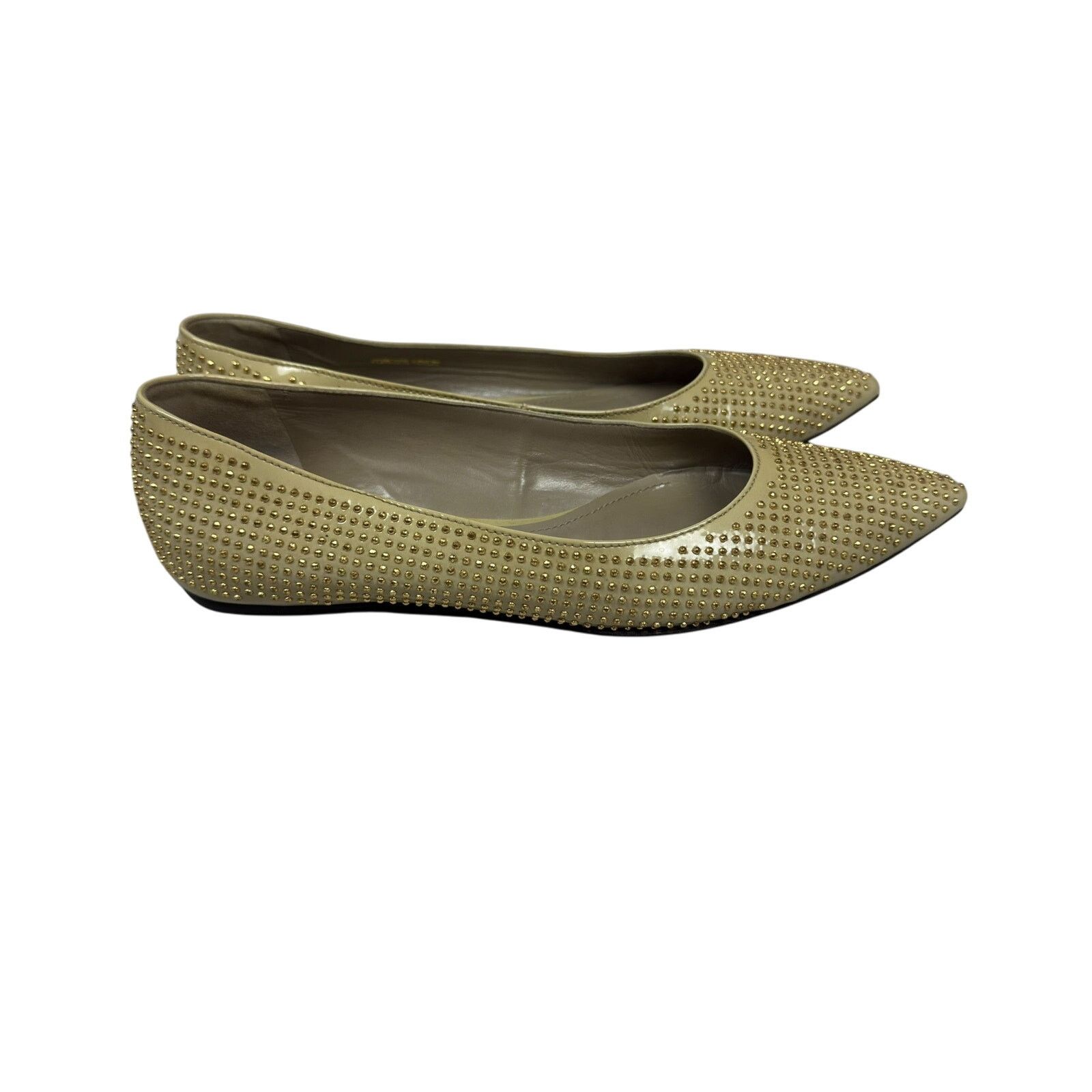 Burberry Burberry Beige Patent Leather Flat Shoes 38 Size US 8 / IT 38 - 1 Thumbnail