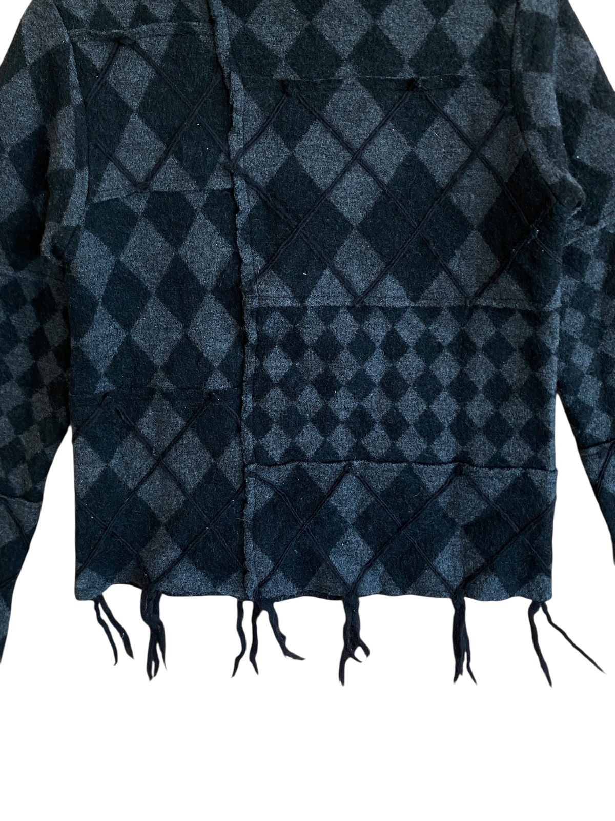 14th Addiction Very Rare Vintage PourDex Checkerboard Wool Sweatshirt 1990s Size US M / EU 48-50 / 2 - 7 Thumbnail