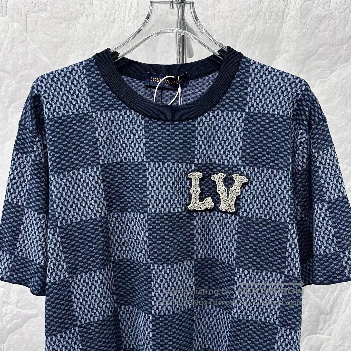 Louis Vuitton louis vuitton checkerboard short sleeve sweater. Size US XL / EU 56 / 4 - 2 Thumbnail