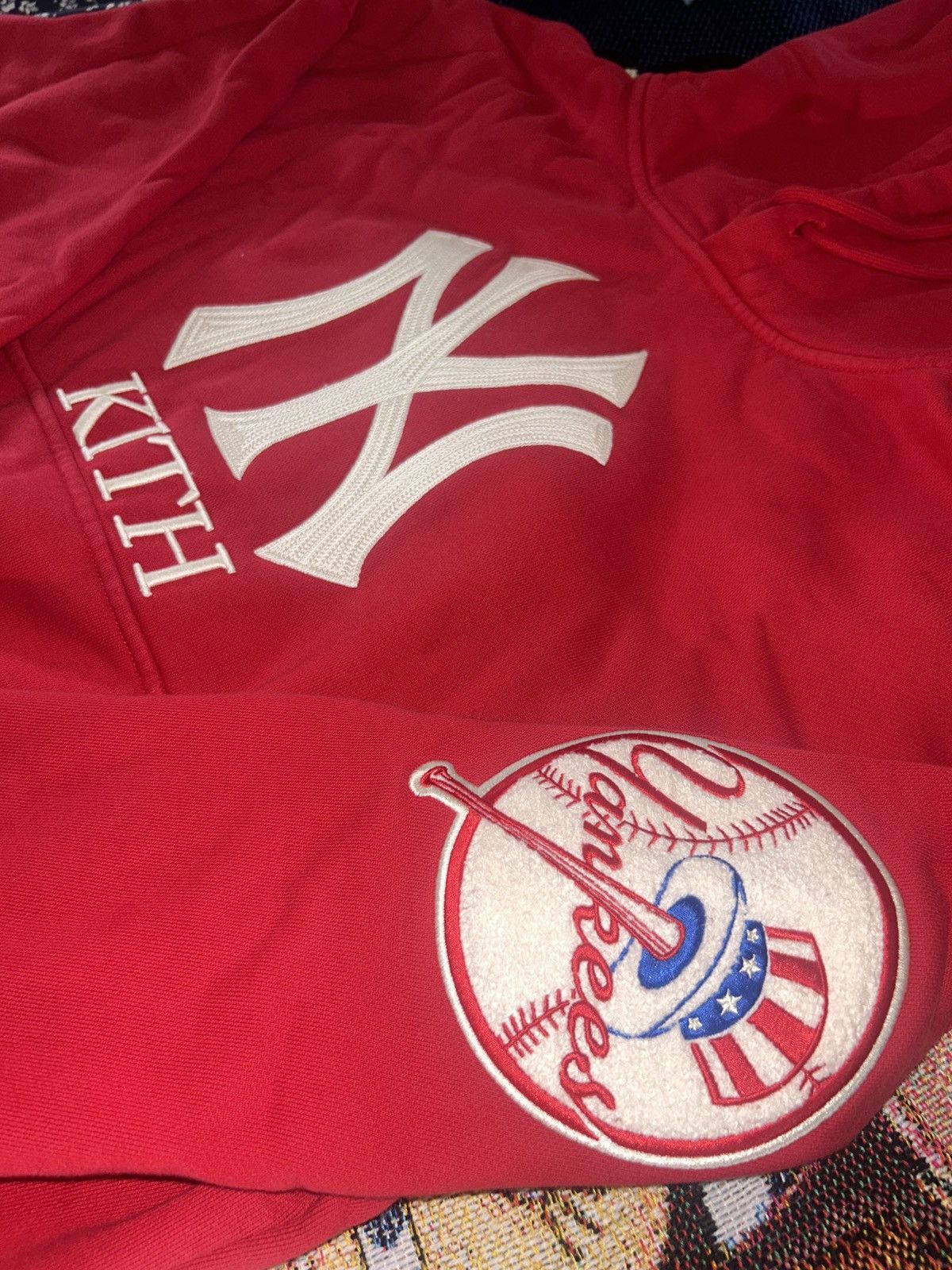 Kith × MLB Kith New York Yankees plush fleece cropped Braxton hoodie XS Size US XS / EU 42 / 0 - 2 Thumbnail