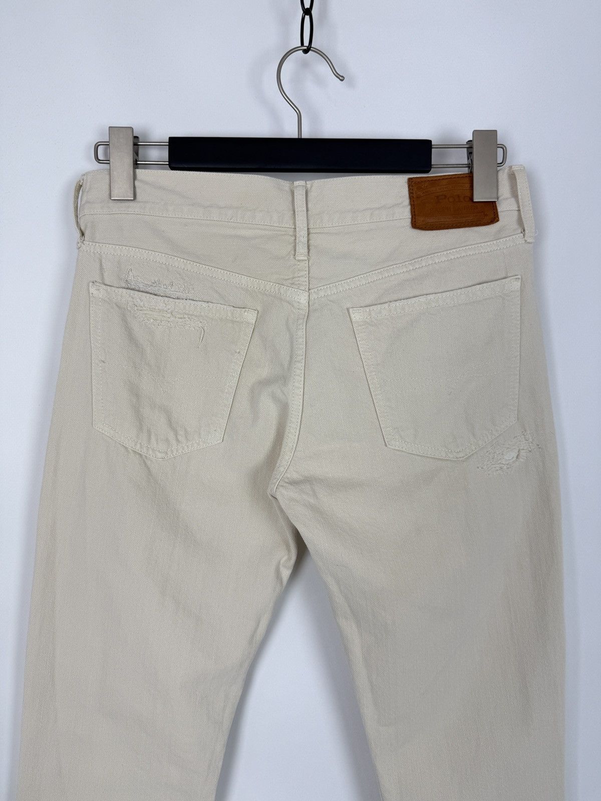 Ralph Lauren Polo Astor Slim Boyfriend Distressed Patchwork Denim 26 Size 26" / US 2 / IT 38 - 8 Thumbnail