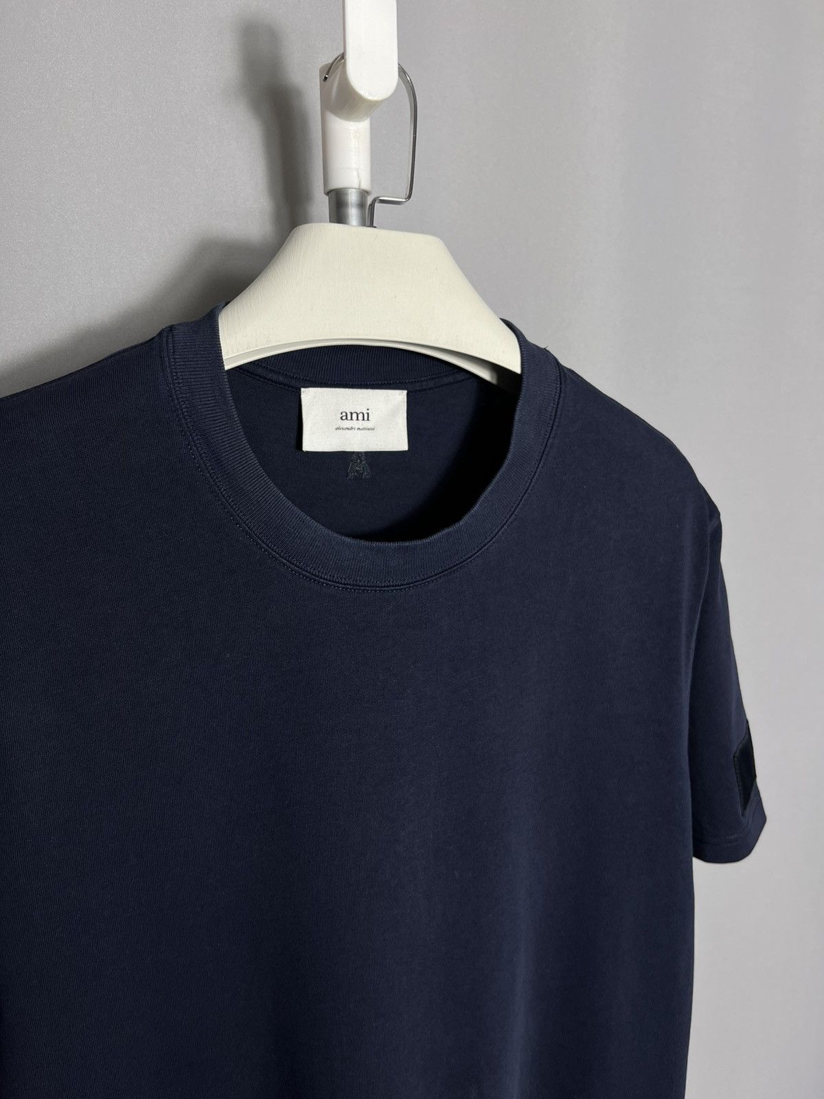AMI Ami Paris mens navy t-shirt cotton short sleeve Size US L / EU 52-54 / 3 - 3 Thumbnail