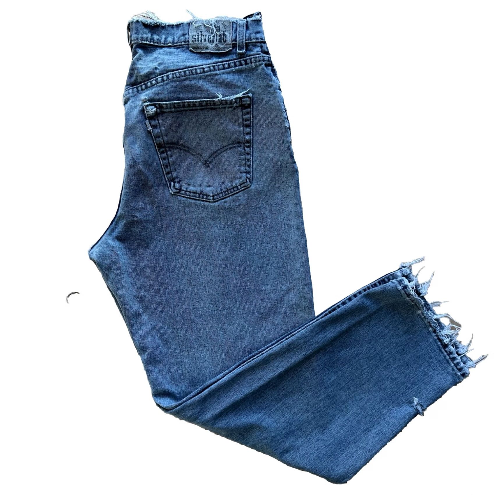 Levi's VINTAGE Levi's Silvertab Jeans 37 Blue 90s Baggy Skater Workwear Distressed Levis 501 Mens Jeans Size US 37 - 2 Thumbnail