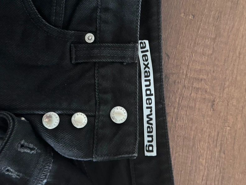 Alexander Wang Alexander Wang Black Denim Shorts Skirt- Size 24" / US 00 / IT 34 - 3 Thumbnail
