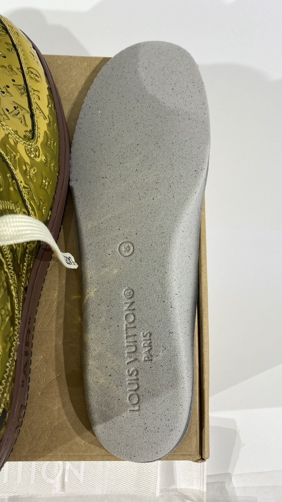 Louis Vuitton Louis Vuitton X Nike 10 Air Force 1 Gold Metallic Size US 10 / EU 43 - 17 Thumbnail